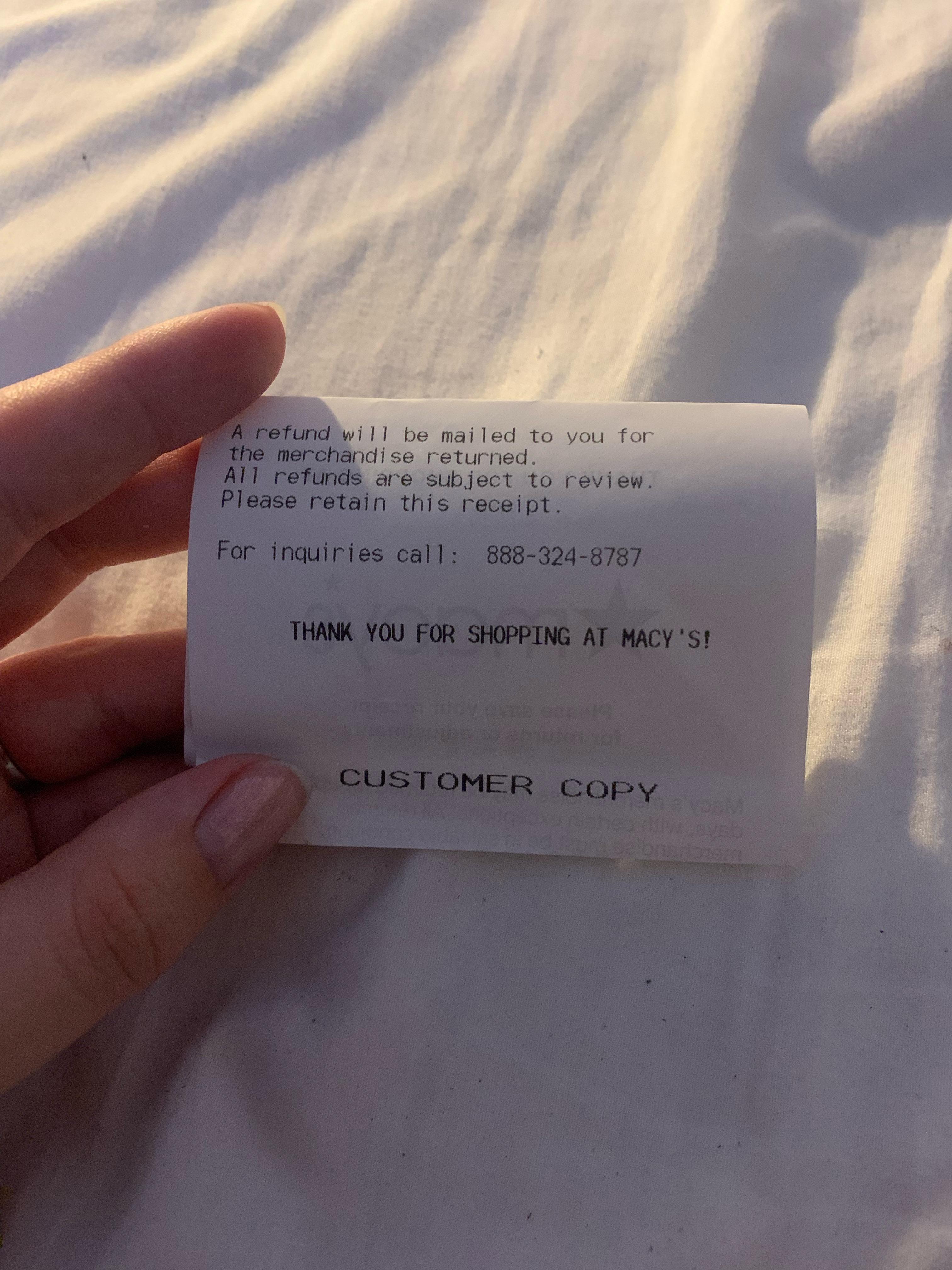 I returned two items I got for Christmas today. One of them, they