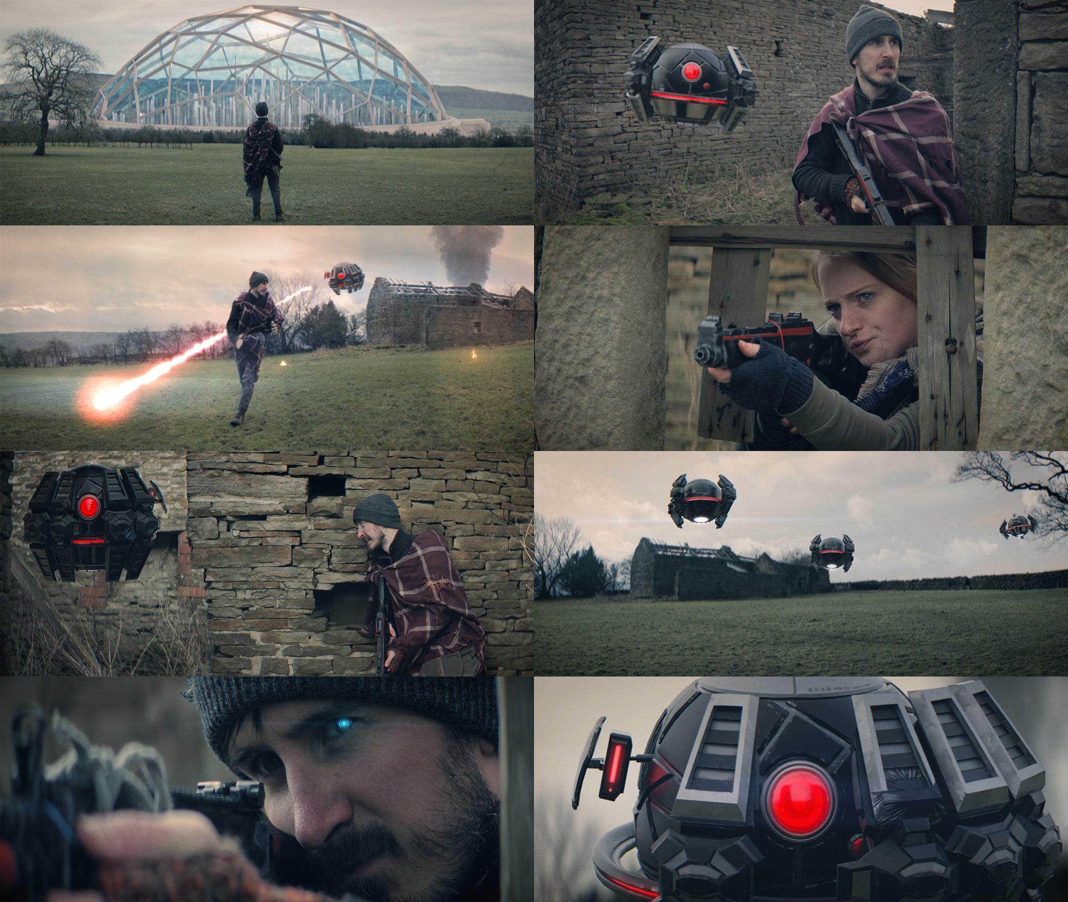 Screenshots of my scifi short film, The Utopia Trial