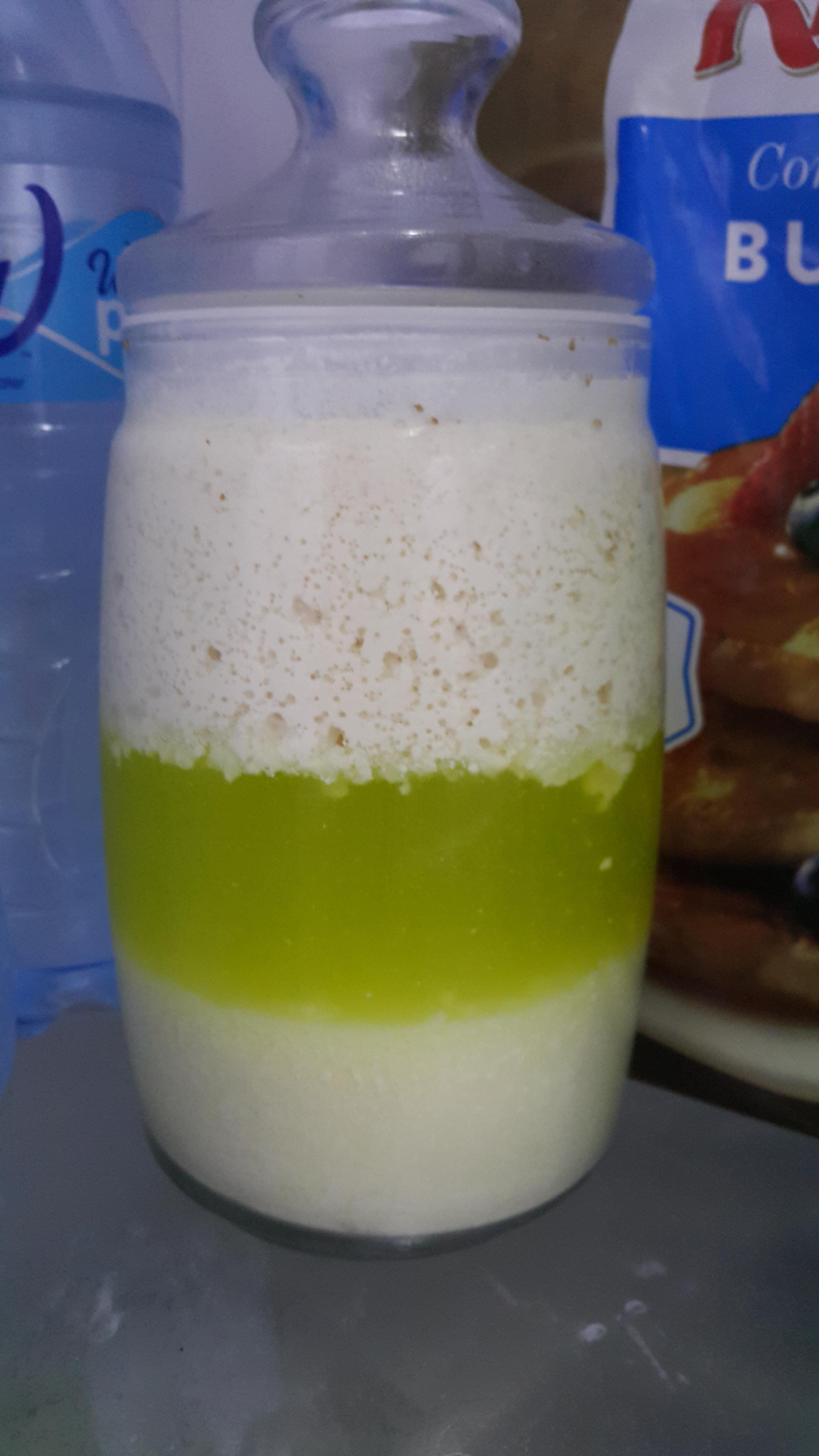 First attempt at homemade yogurt. Why did it separate into three? r