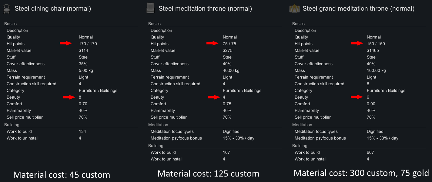 Tynan pls. Why dining chair is tougher and more beautiful than thrones? r/RimWorld