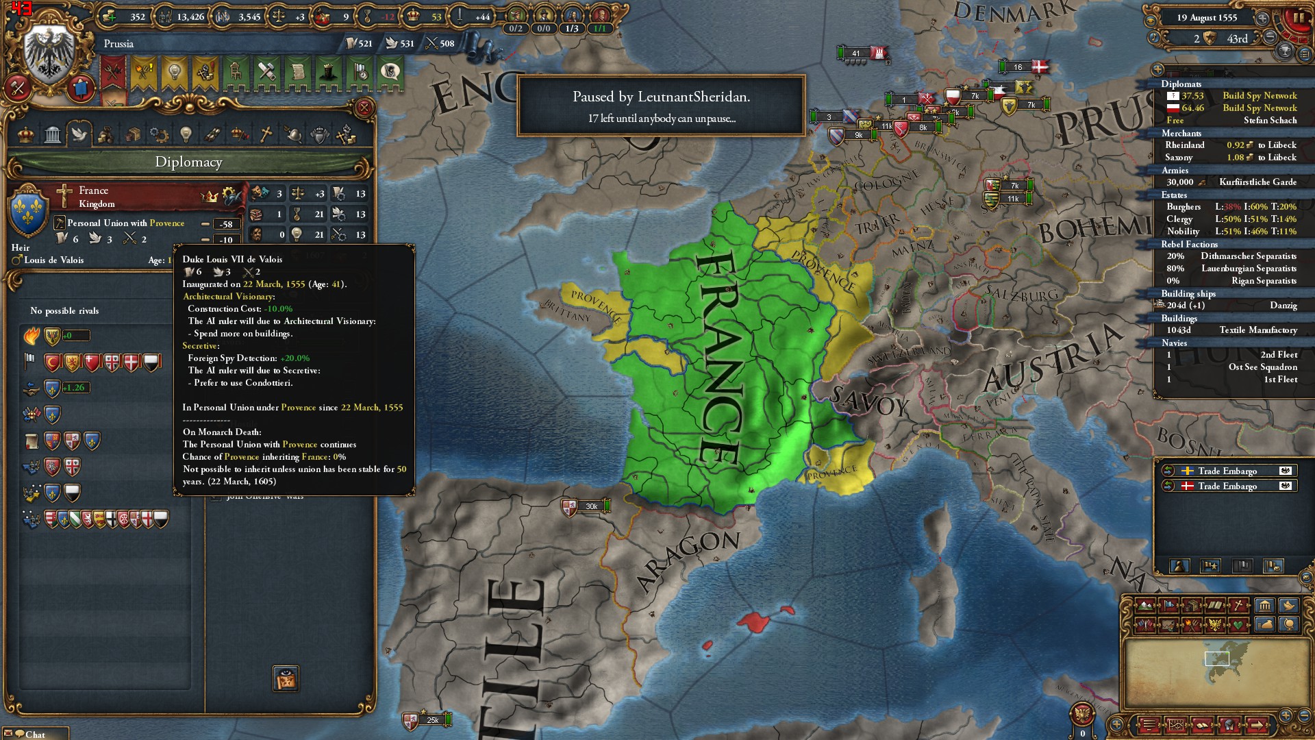 Provence got a PU over France... r/eu4