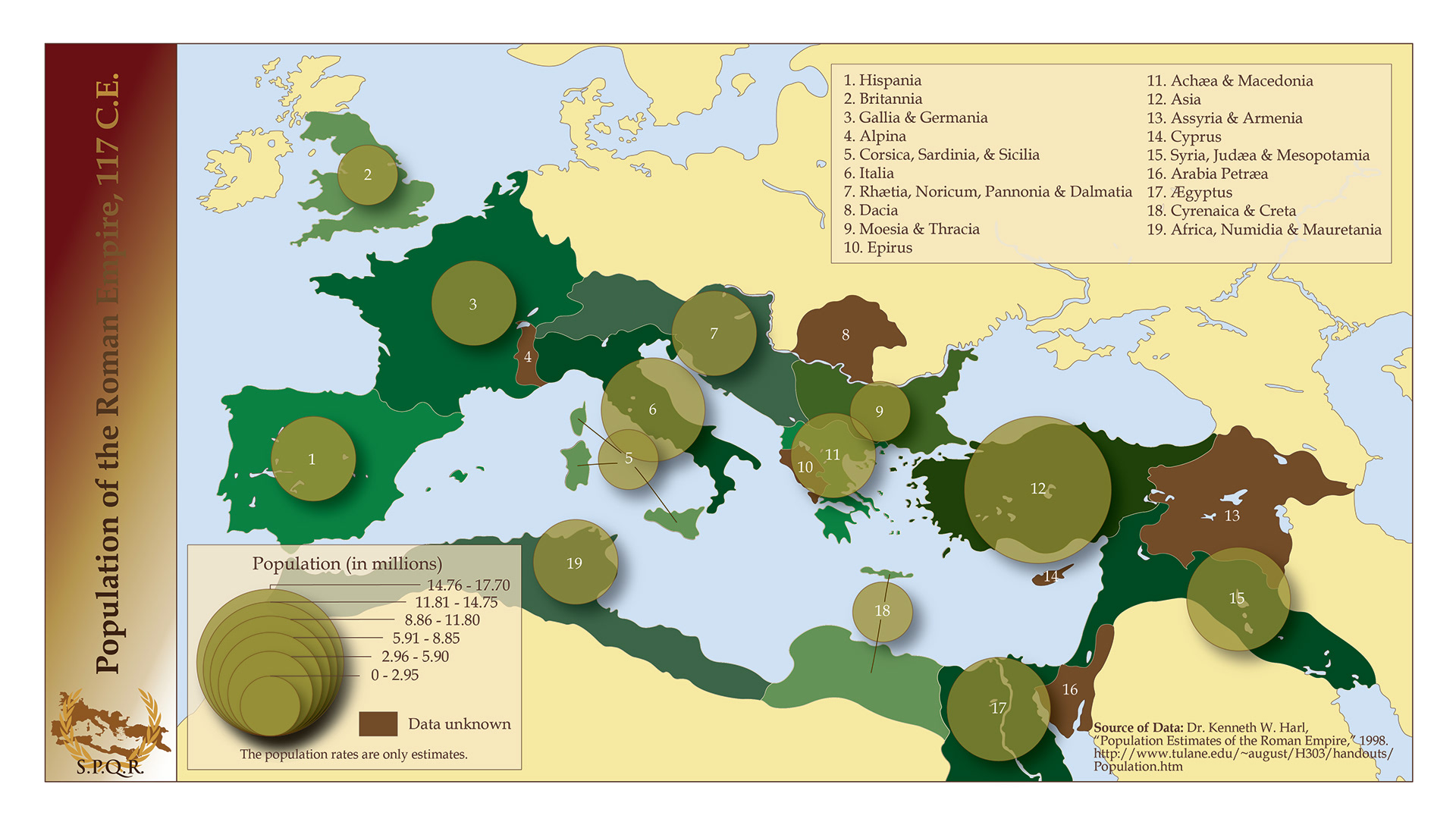 Population of the Roman Empire, 117 C.E. r/europe