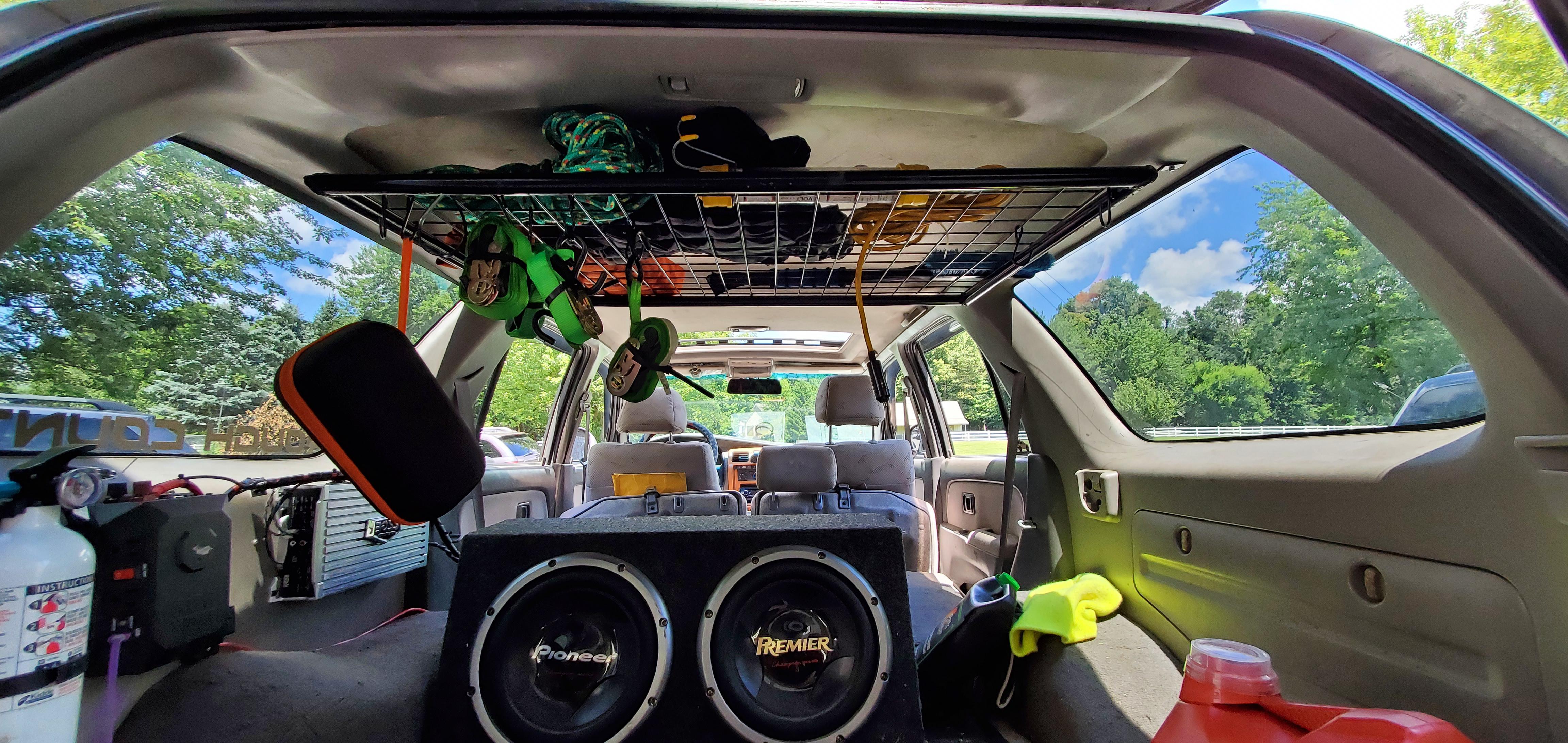 Whipped up an interior roof rack to hold the essentials r/4Runner
