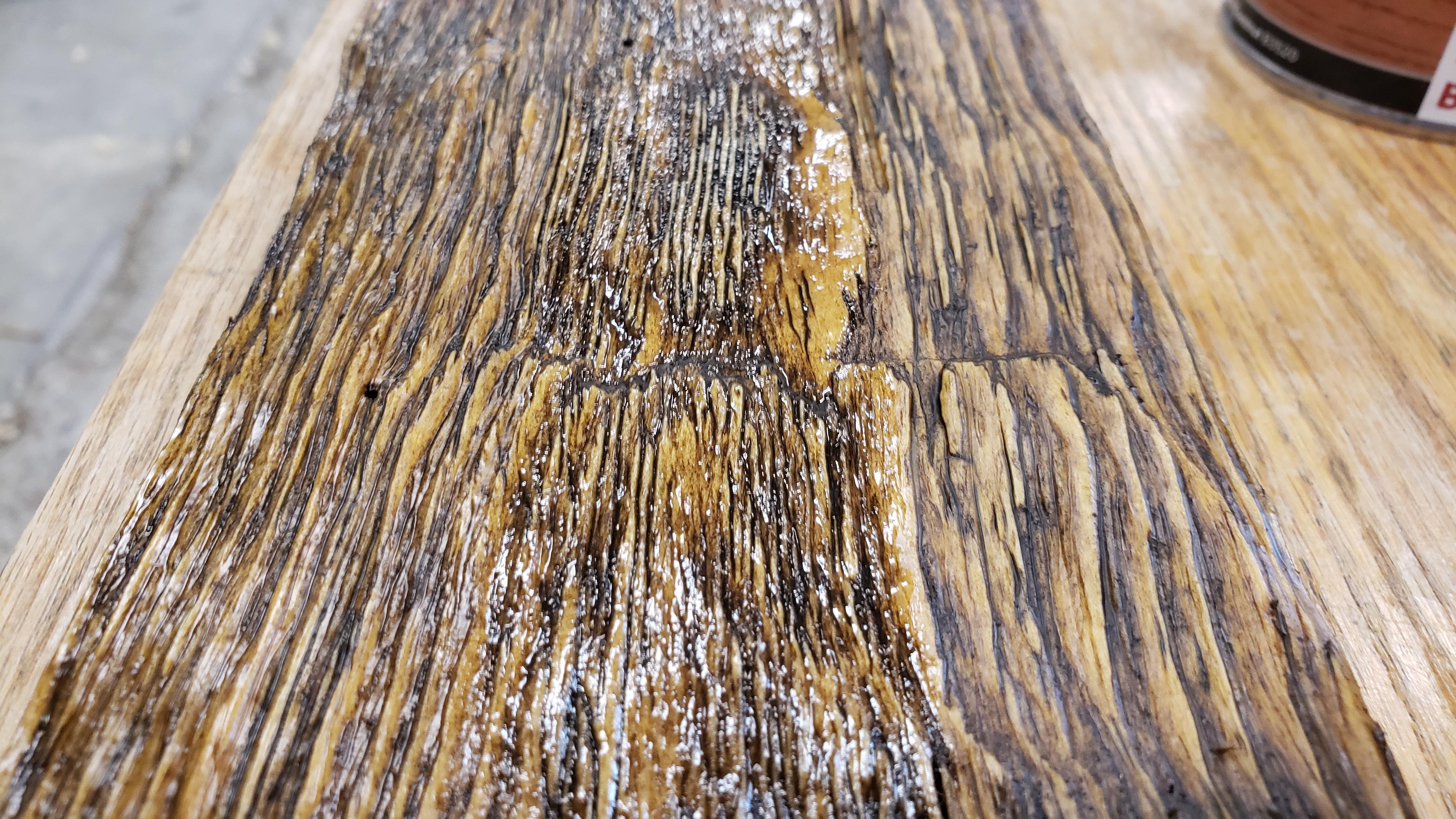 Varathane vs Behr Oil Based Poly Left Behr semi gloss, middle