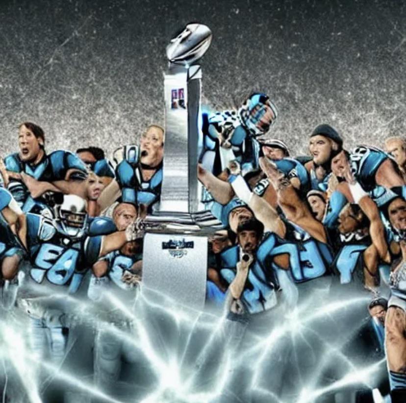 I asked an A.I to paint me a picture of the Carolina Panthers winning a