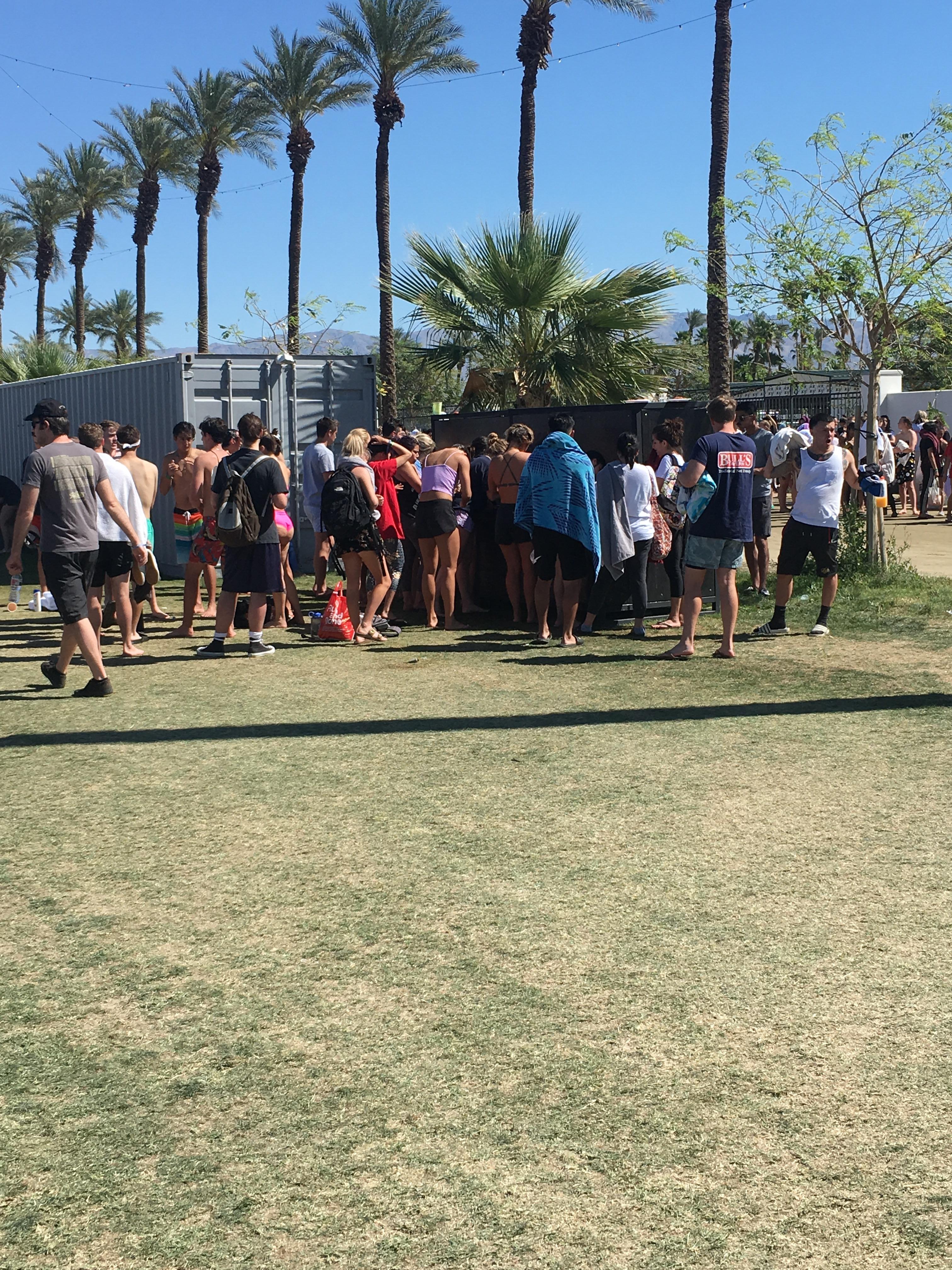 Lot 4 showers are down, People are showering at the Water Station in