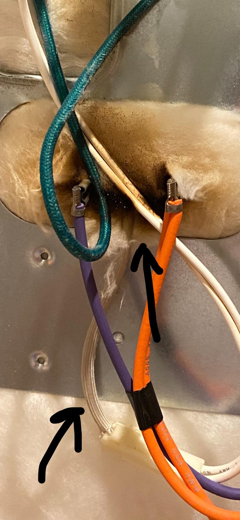 GE electric oven/range has plastic burning smell whenever turned on