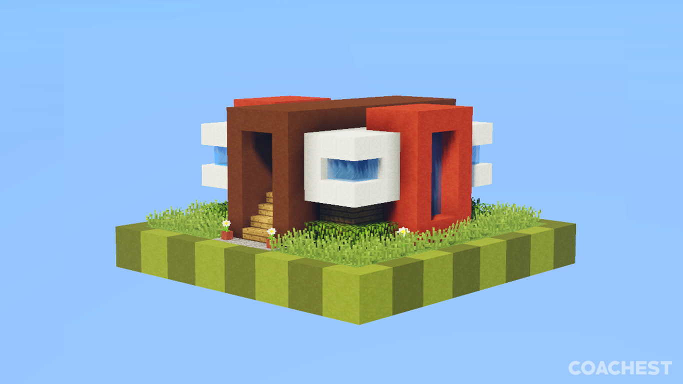 Minecraft Modern House One Chunk Minecraft Land