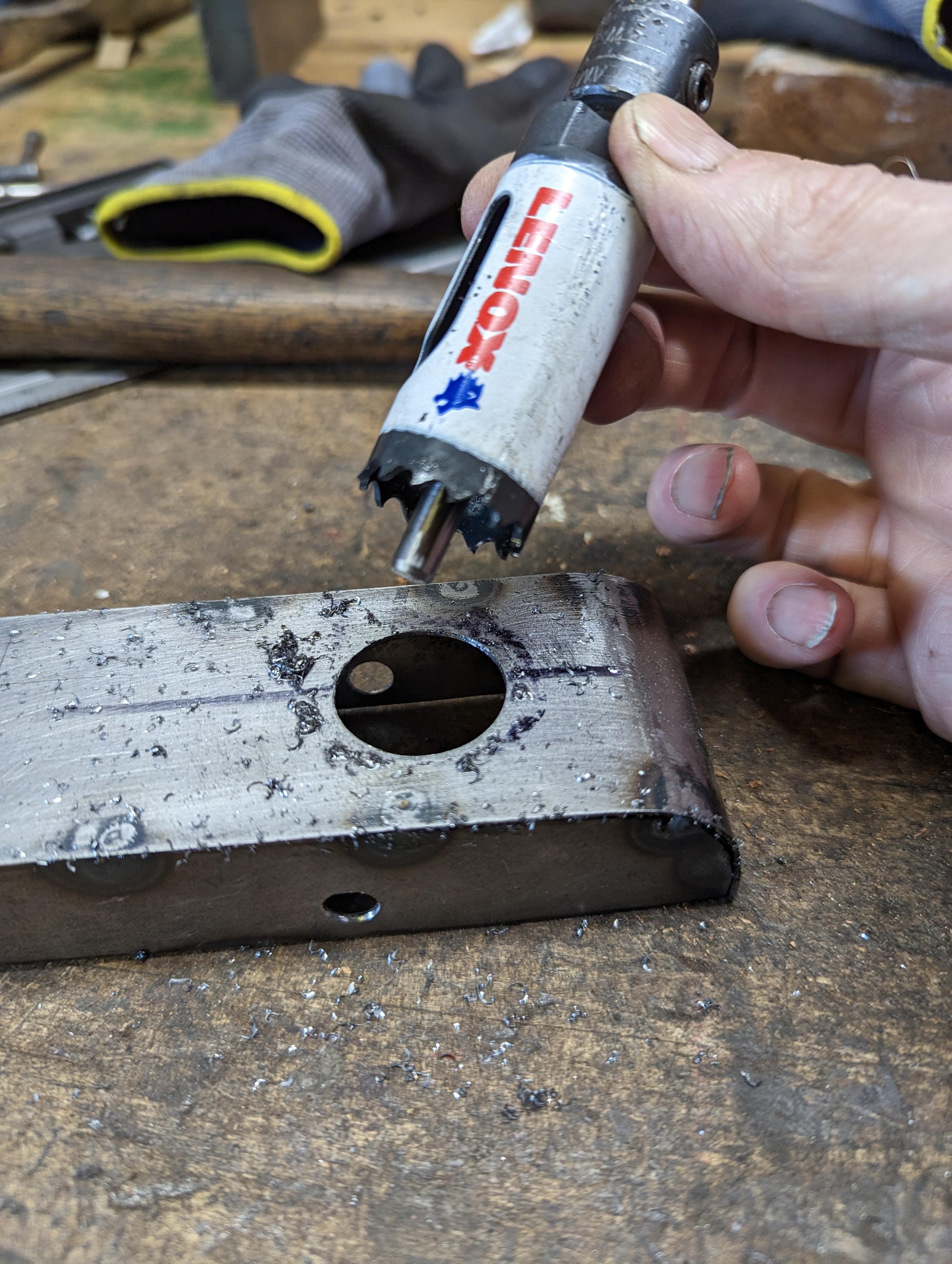 Simple hack to cut clean holes with a hole saw... r/Tools