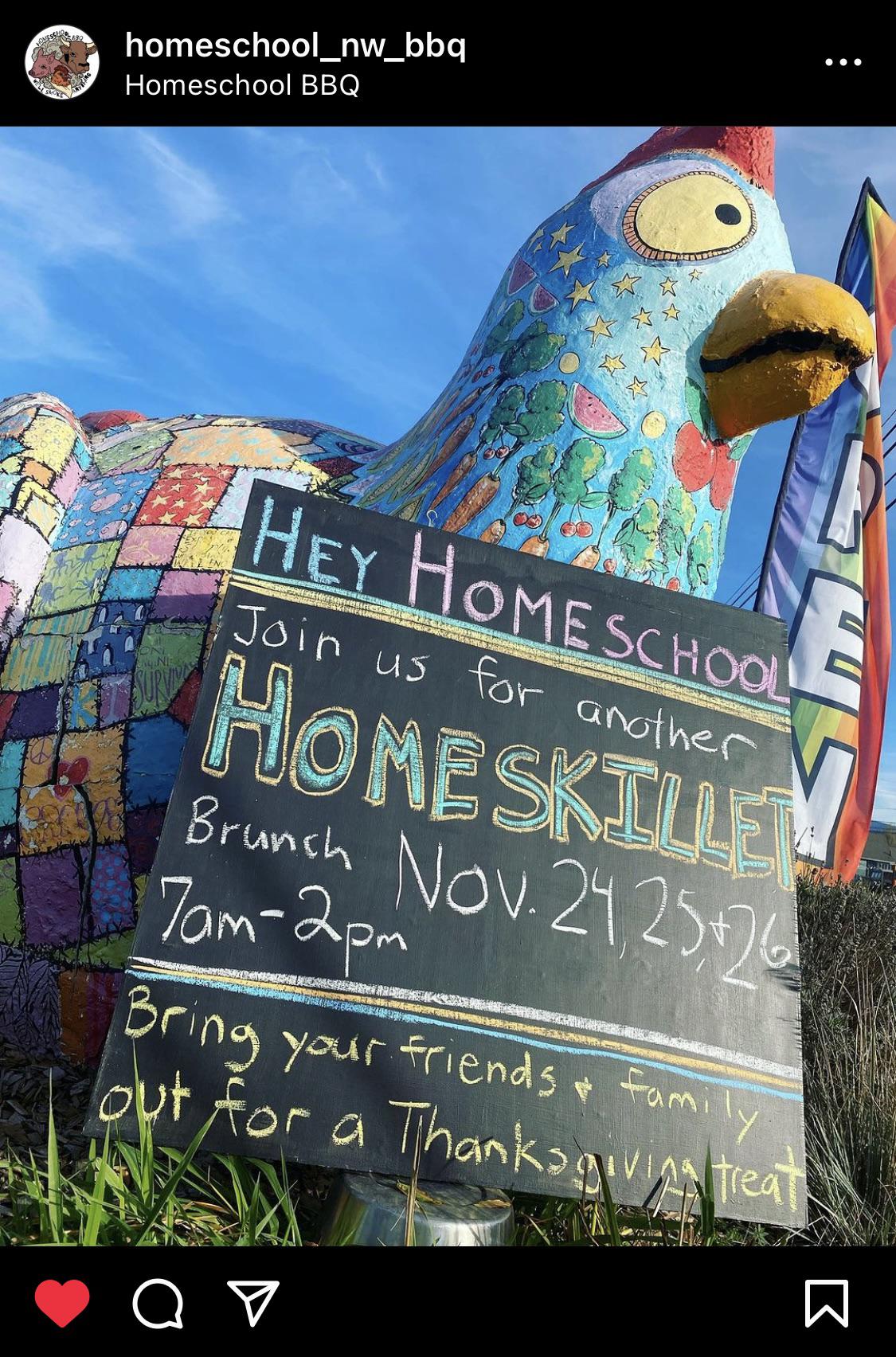 Homeskillet Pop Up Nov 2426 at Homeschool r/Bellingham