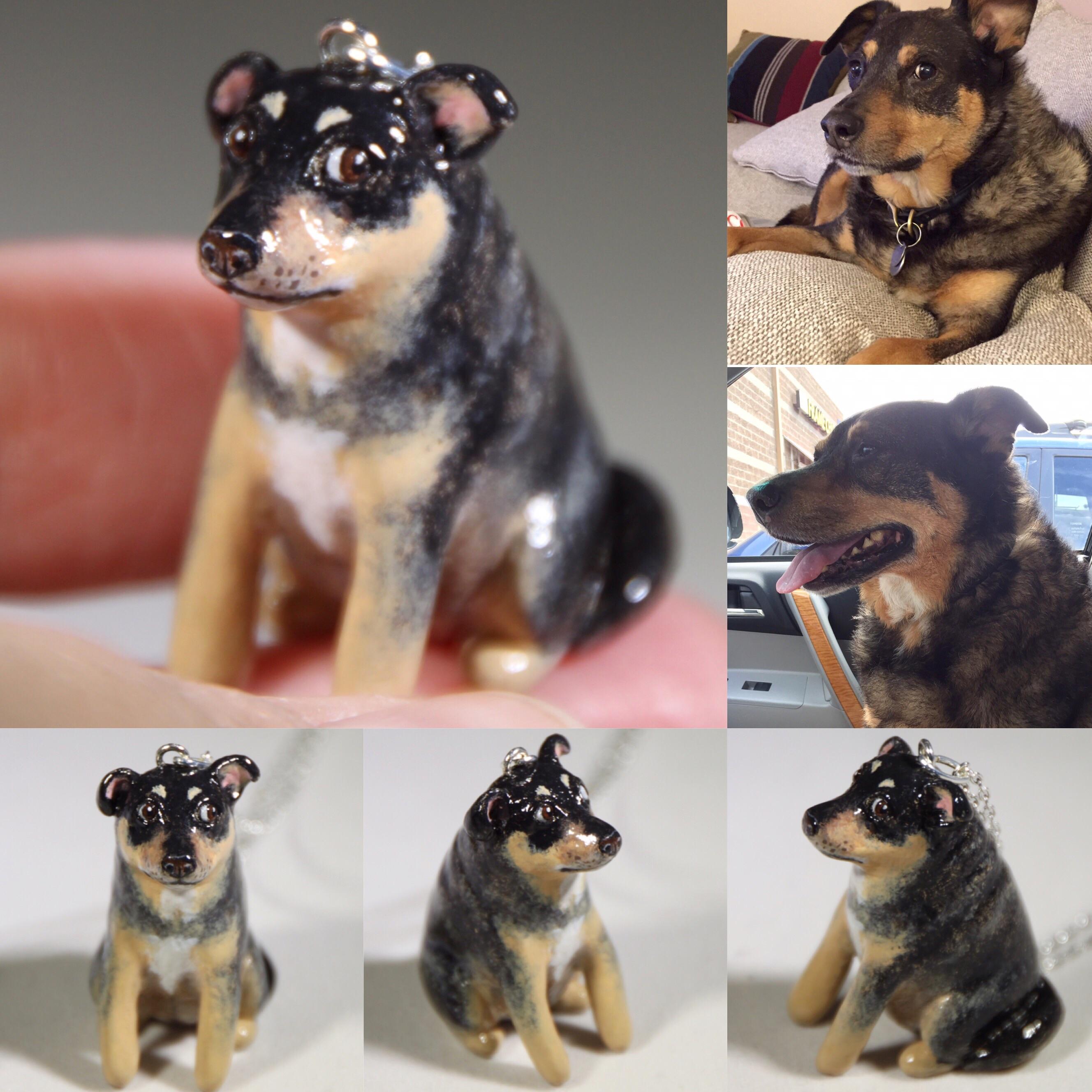 Dog portrait figurine (polymer clay, acrylics) r/somethingimade