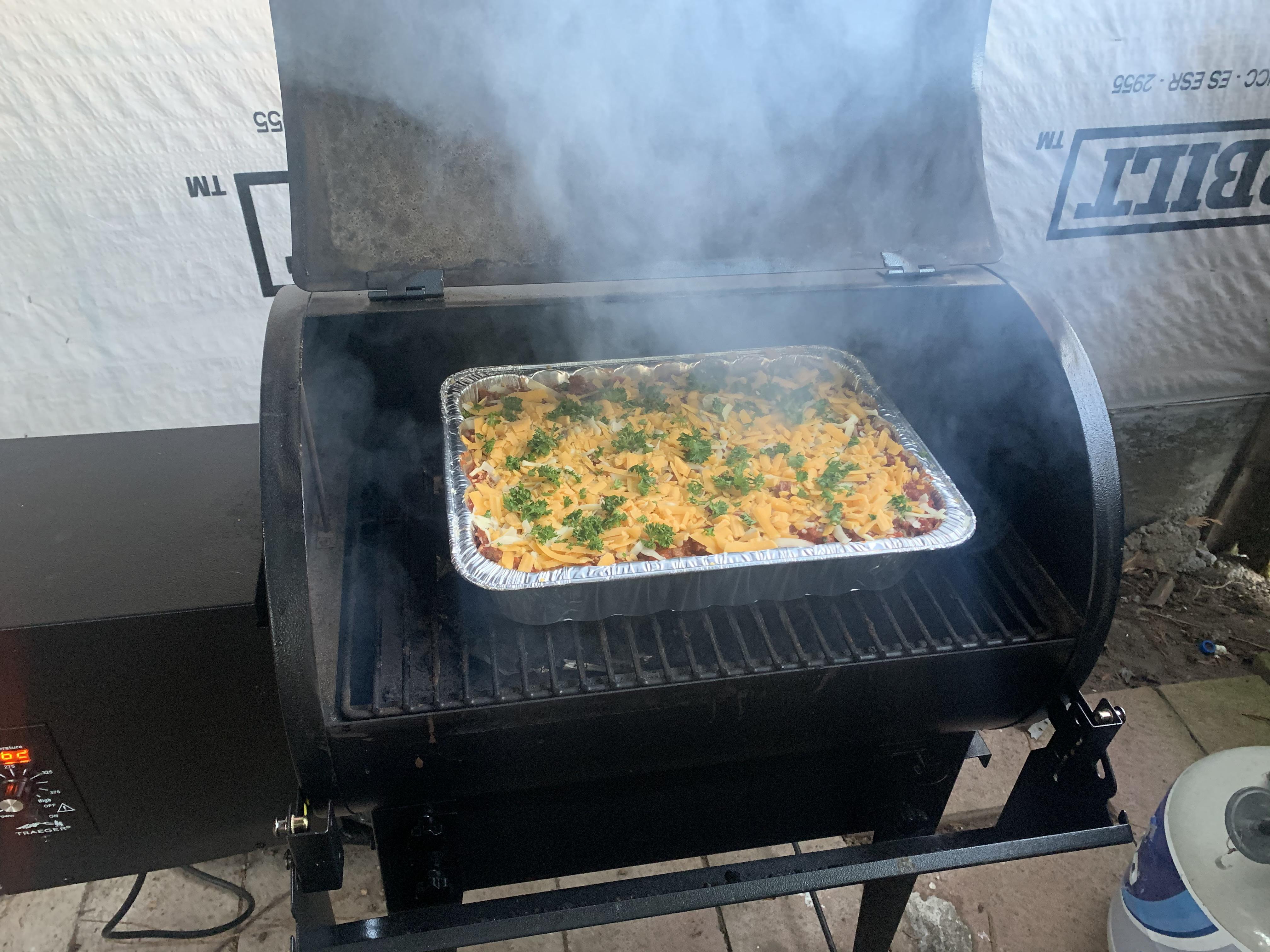 Tried lasagna on the grill r/pelletgrills