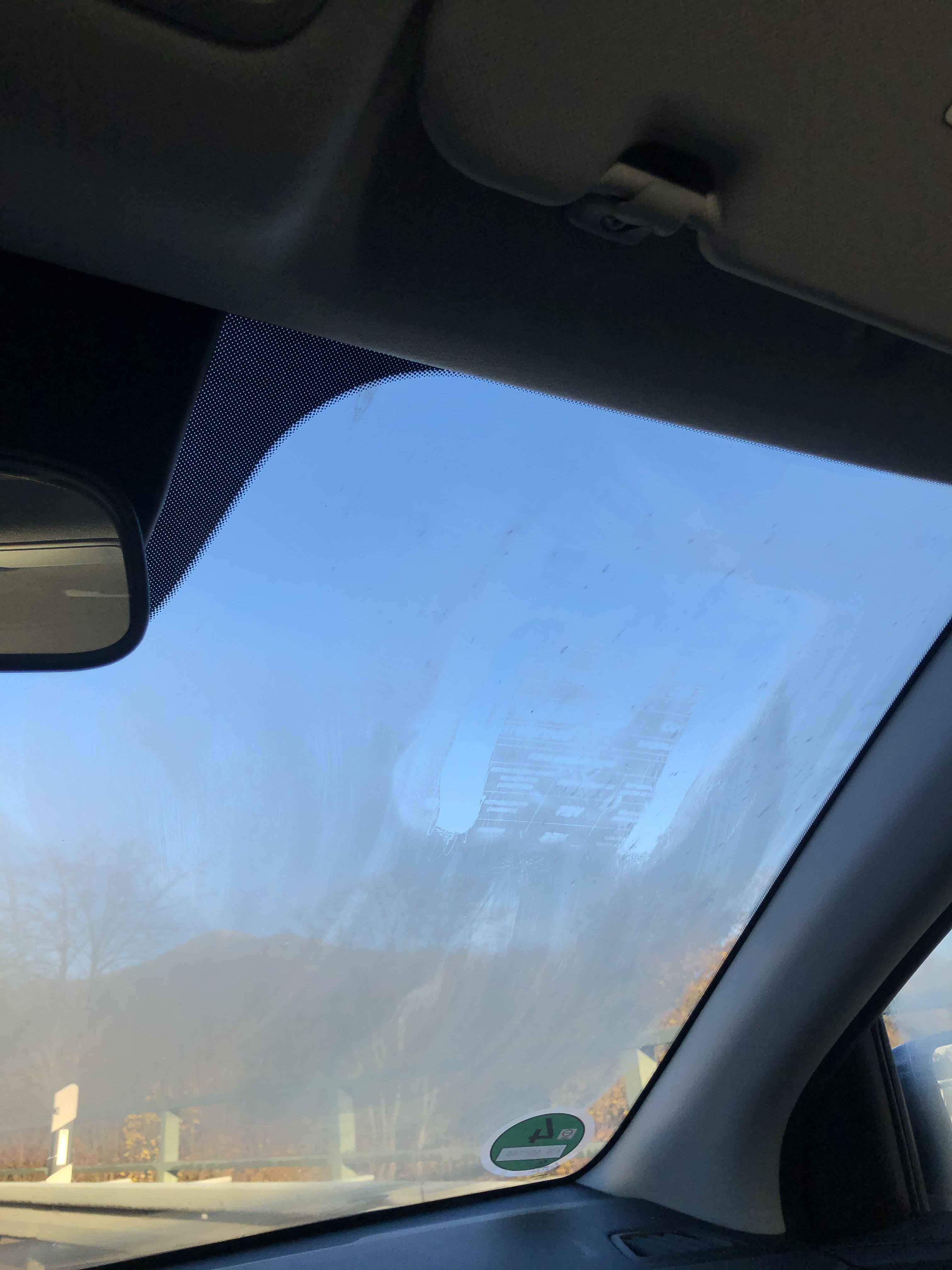 Humidity inside my car reveald the leftover from the manufacturing