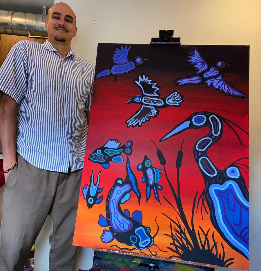 (OC) grand river evening my art r/pics