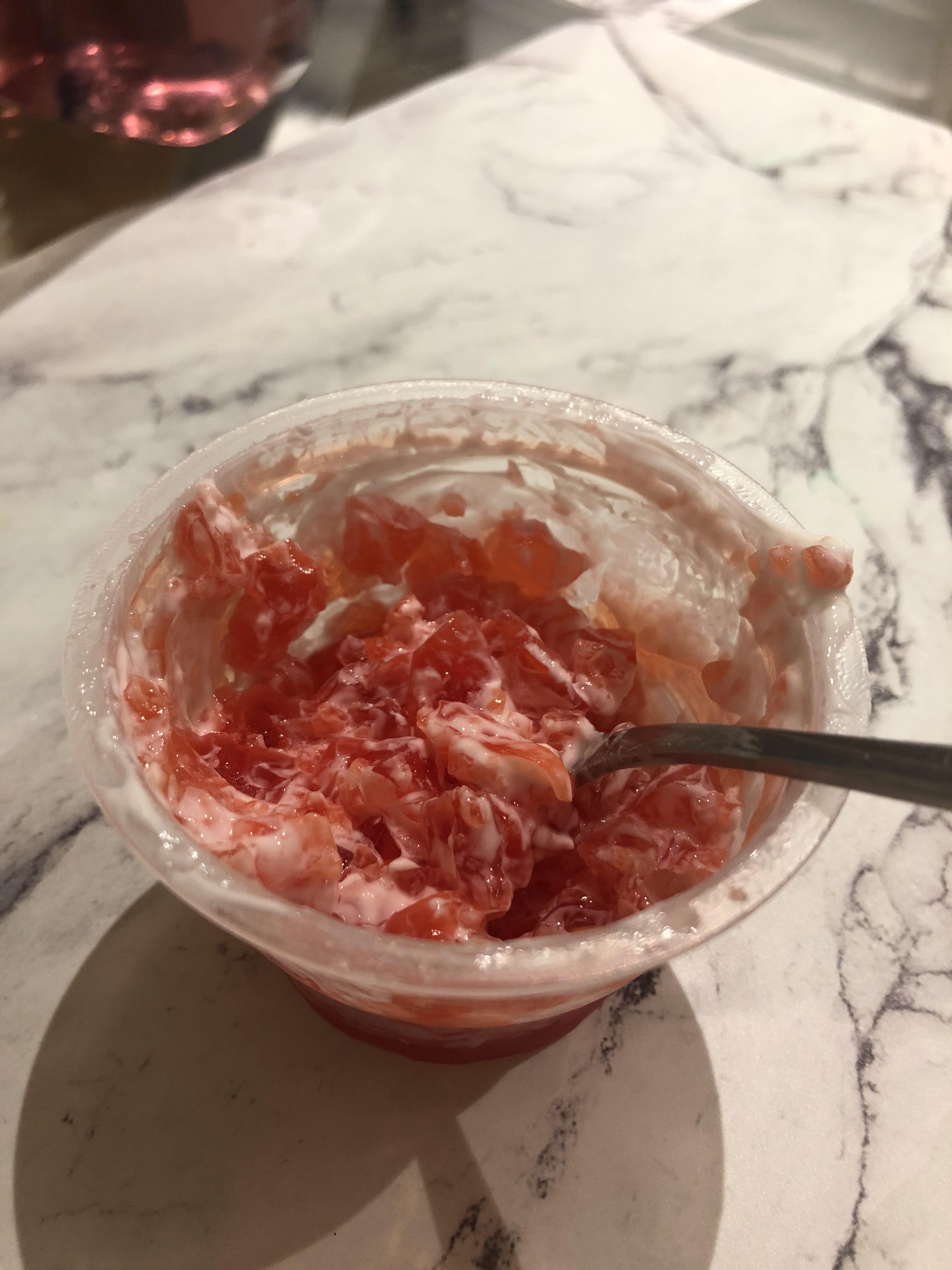 Sugar free jello (5) mixed with Greek yogurt is a sweet treat you have