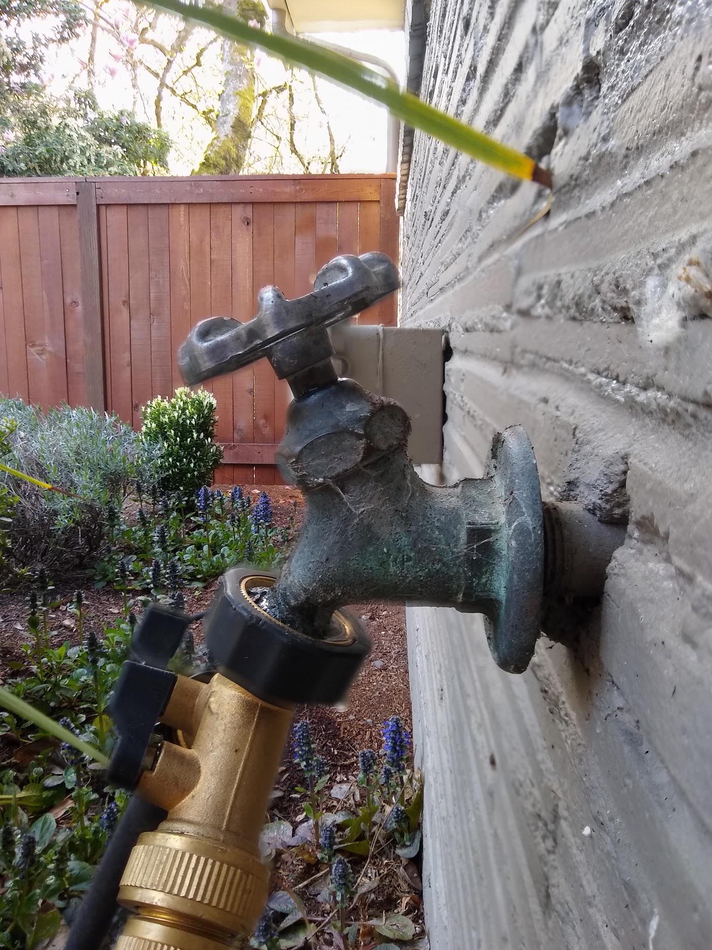 Spigot leaking from the top handle. Replace full thing or try to find a
