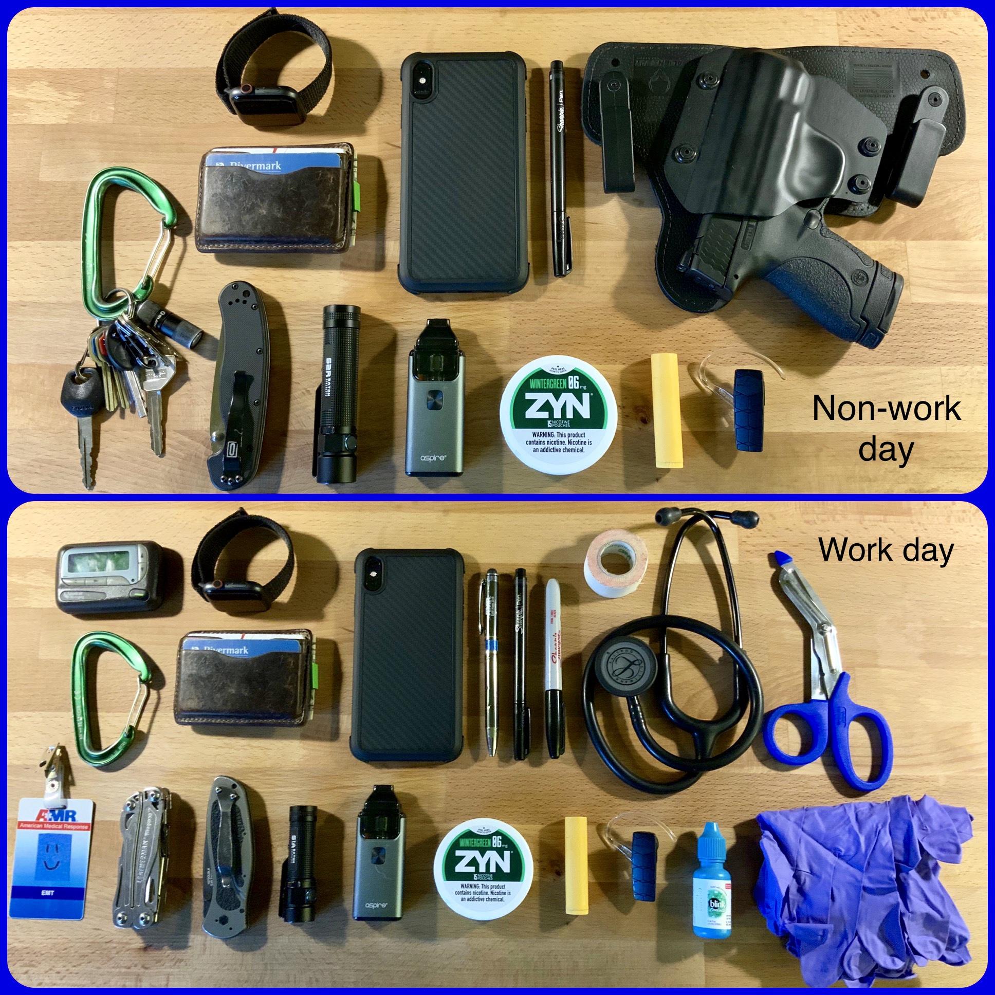 Real job day carry (EMT) and nonreal job day carry (audio/video