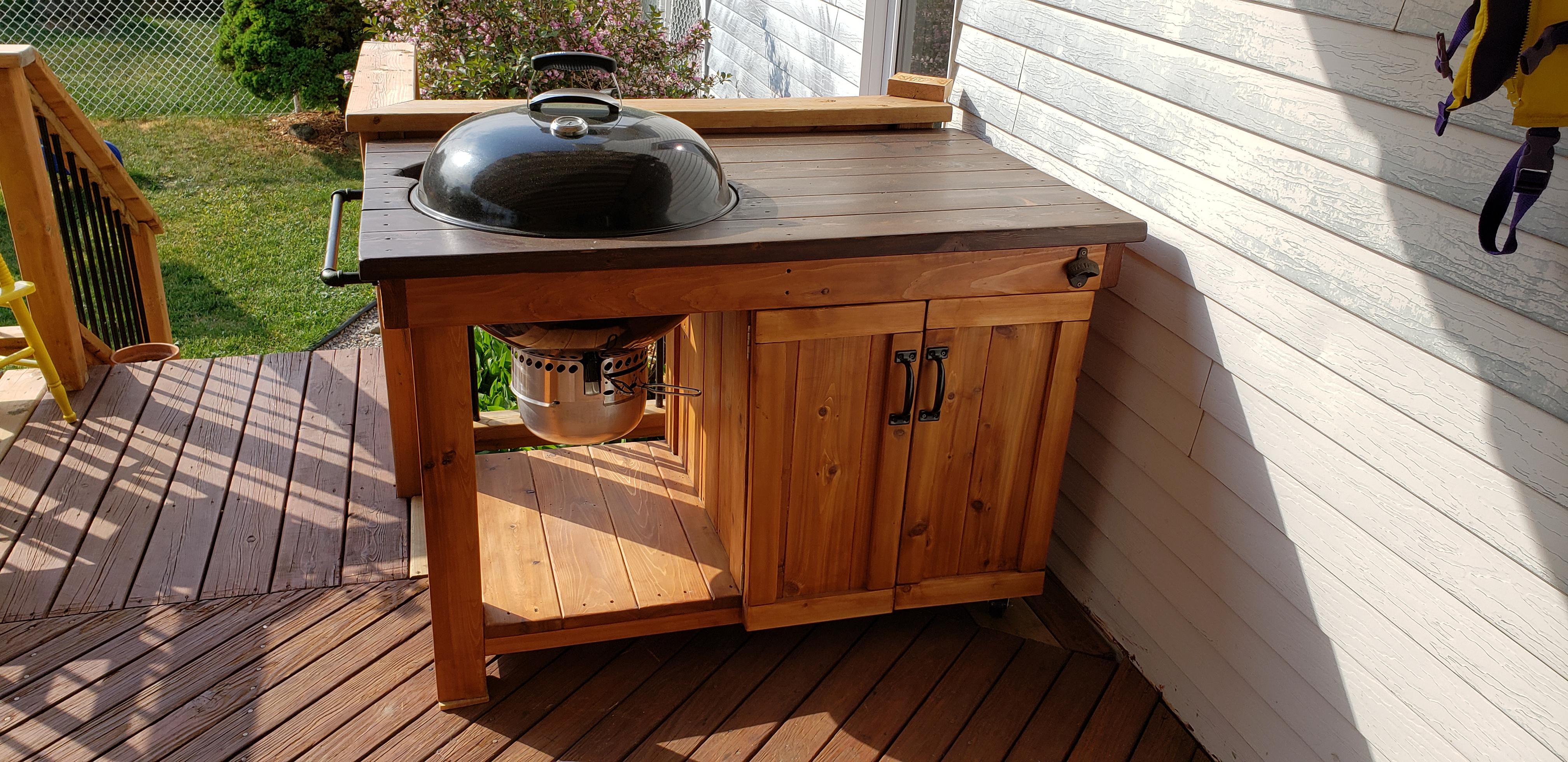 diy kettle bbq table r/webergrills