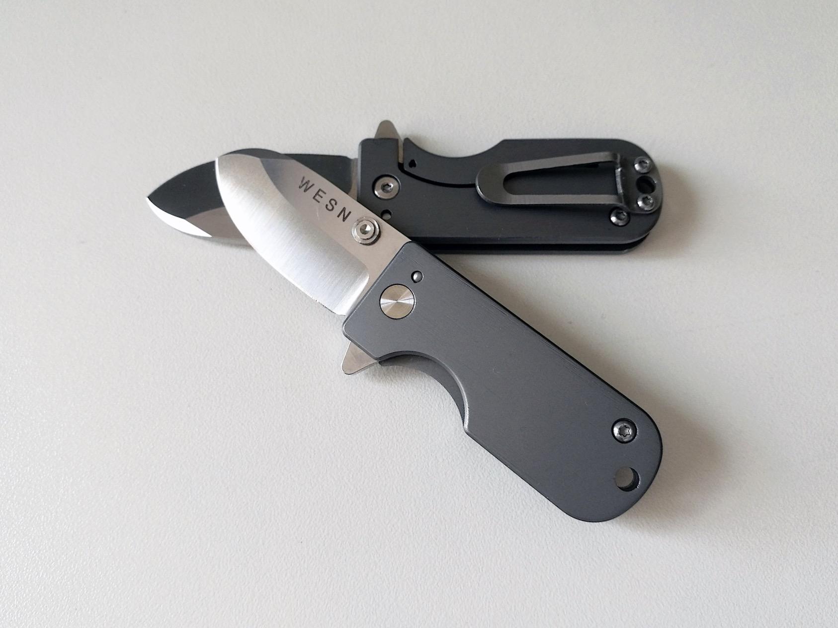 WESN Micro pocket knife. Full titanium body with a 1.7" Blade! lifetime warranty. will be asking
