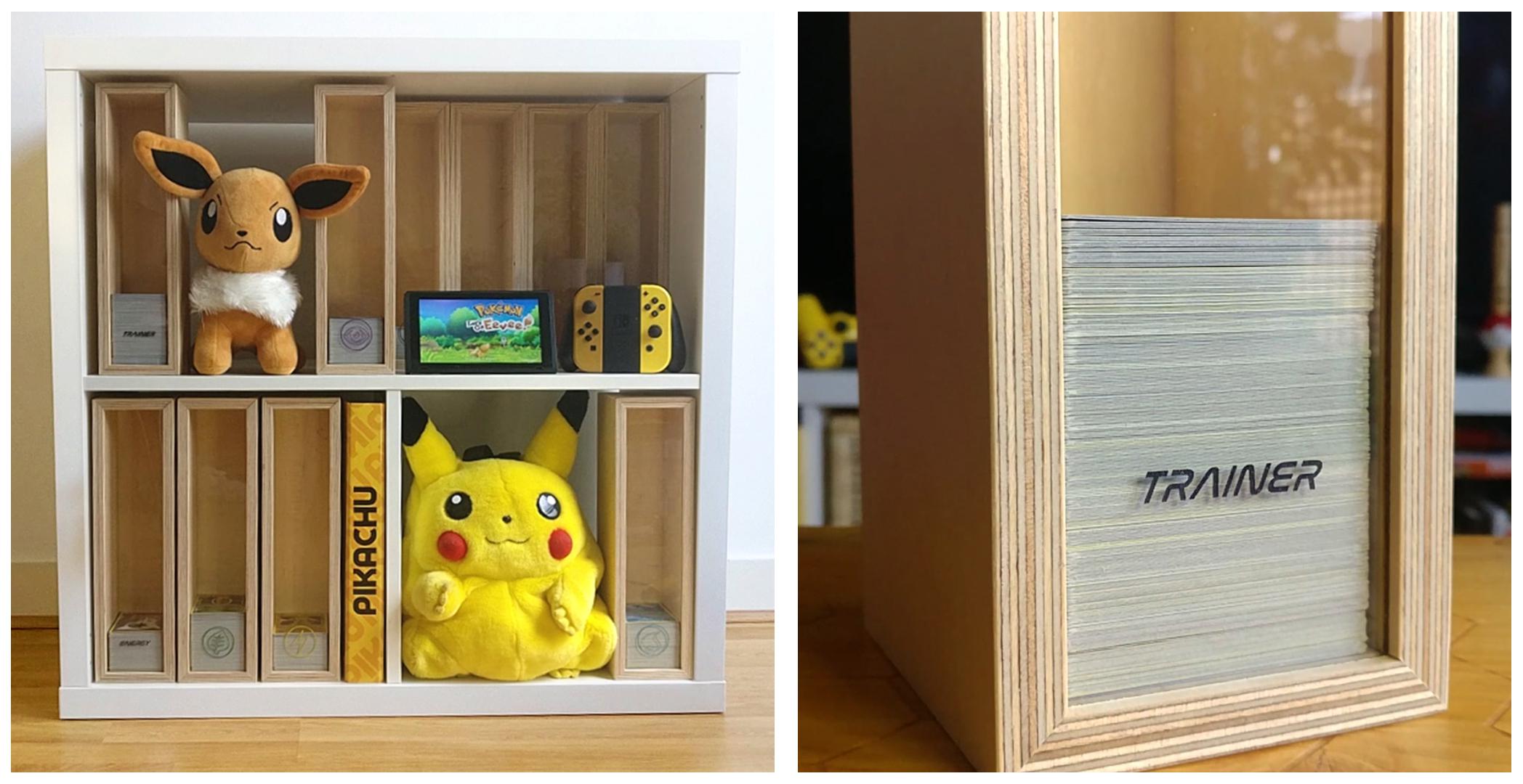 I made these storage boxes out of plywood, for all different Pokemon