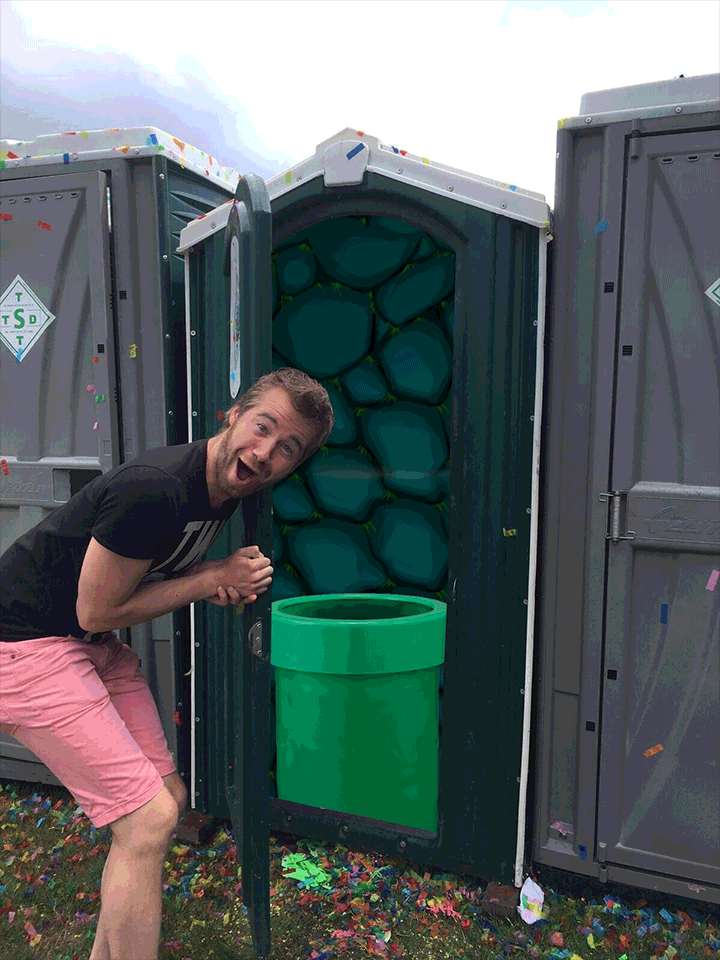 PsBattle Secret party area at a festival