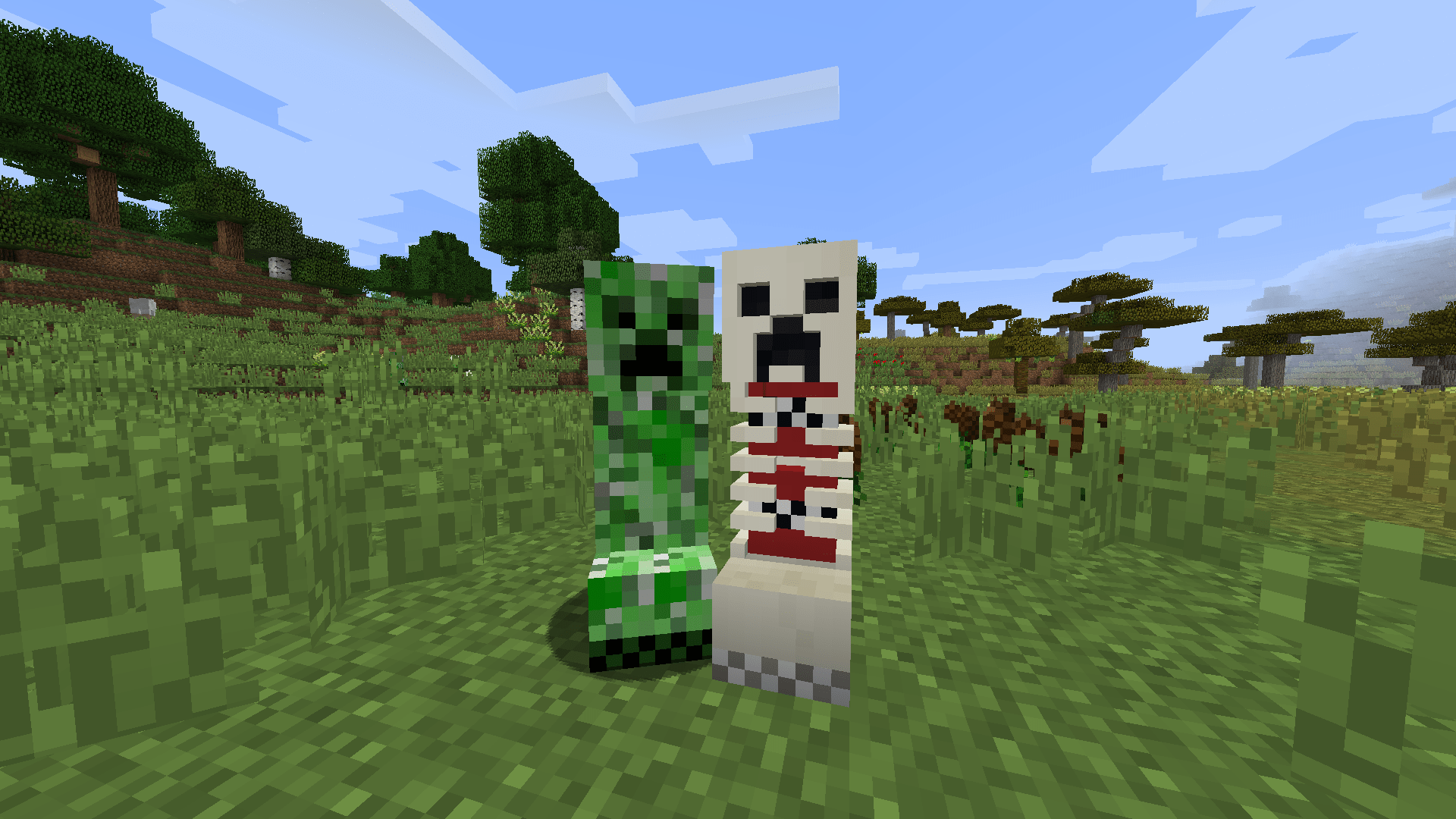 Minecraft Creeper And Skeleton