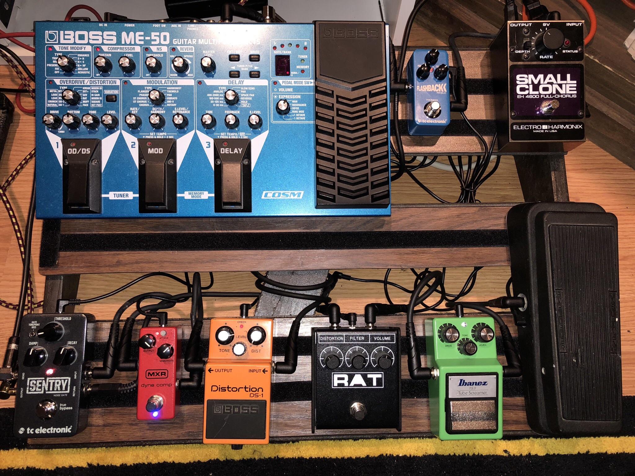 My first DIY pedal board. I had been in the market for a bigger board, so I figured I’d just try