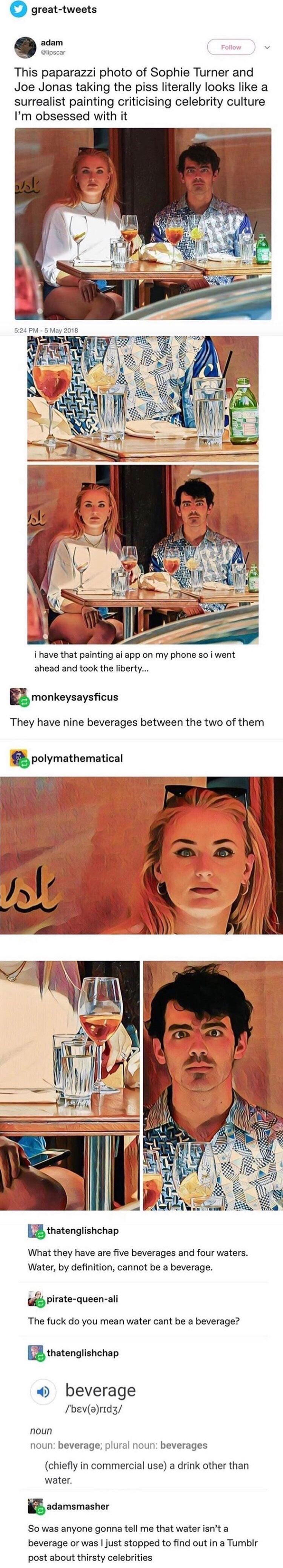 What is a Beverage? Well, the Oxford english dictionary def r/tumblr