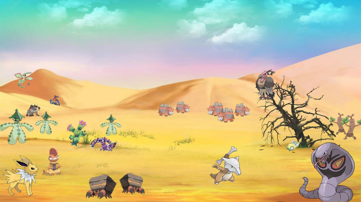 Pokémon placed in their real world biome desert r/pokemon