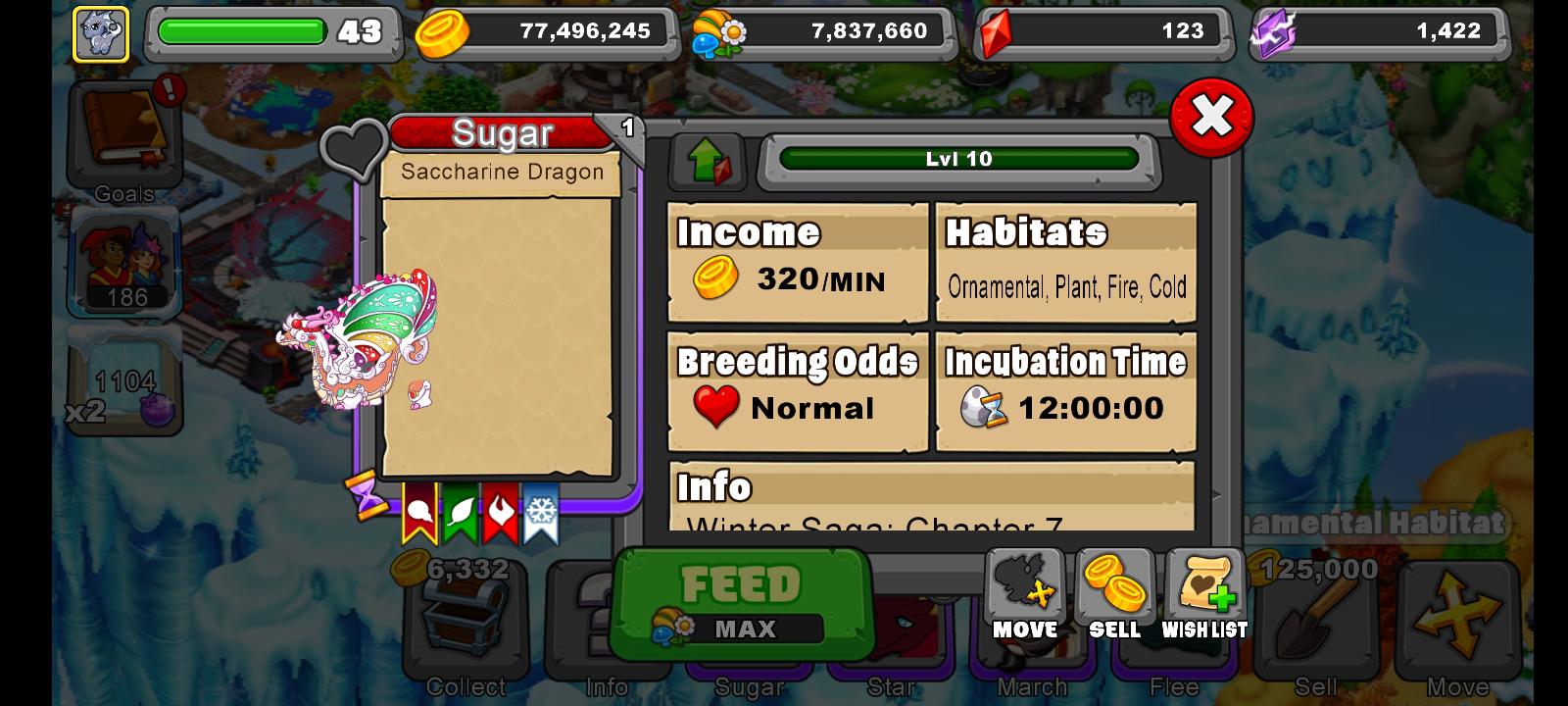 My Saccharine dragon loses her foot as her animation goes out of frame