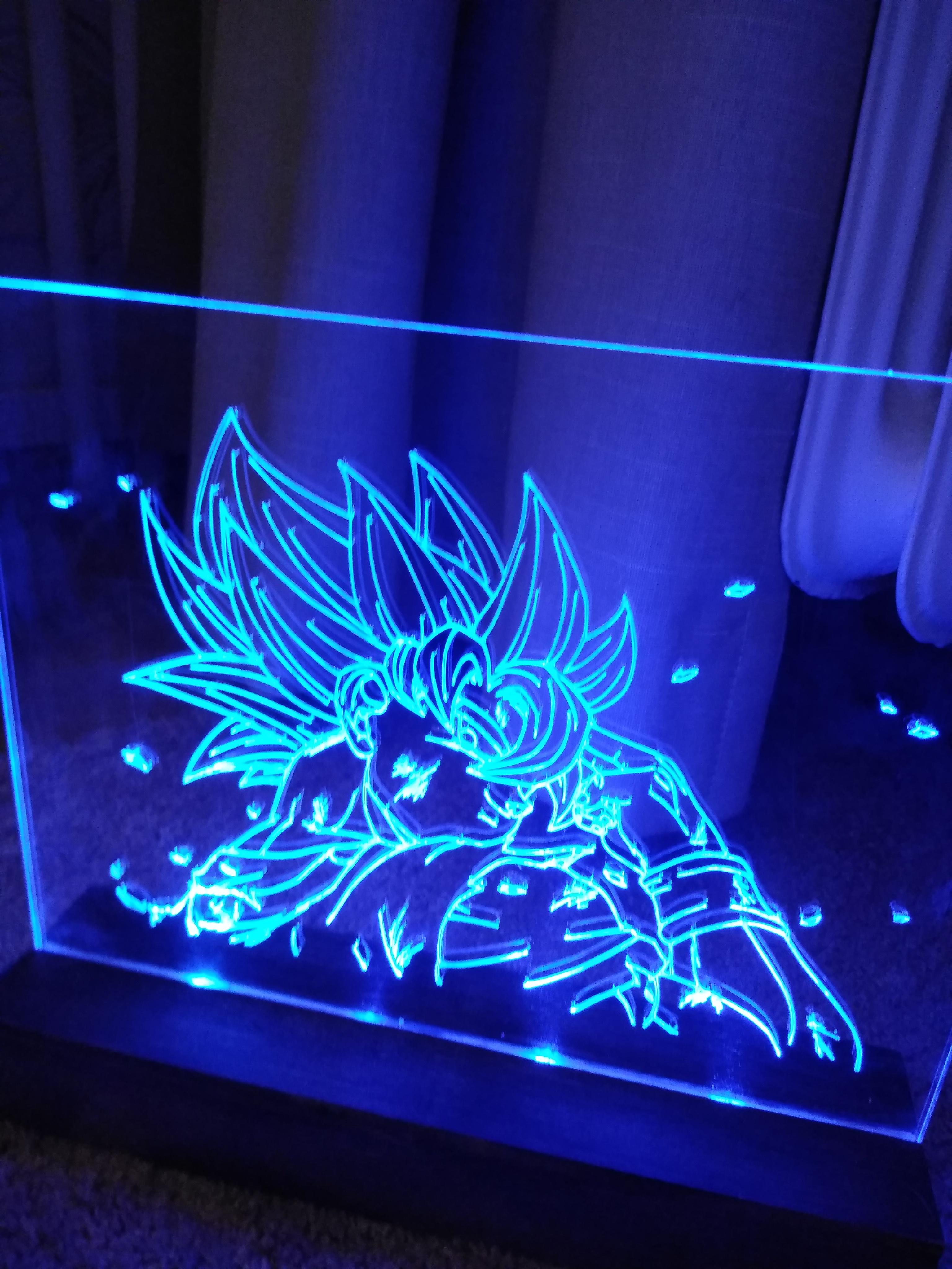 I made a custom Goku LED light thing! r/dbz