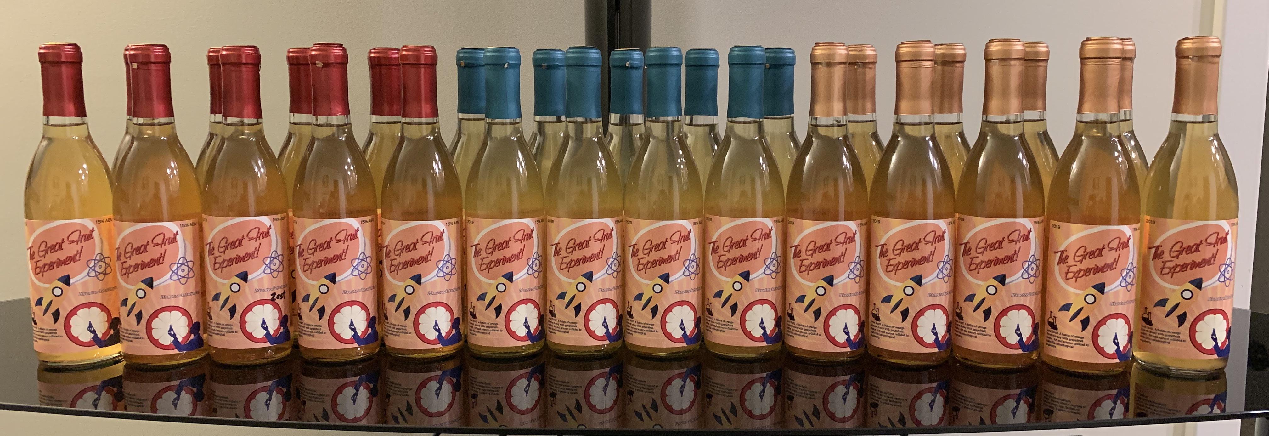 Some variants of my most requested mead, “The Great Fruit Experiment