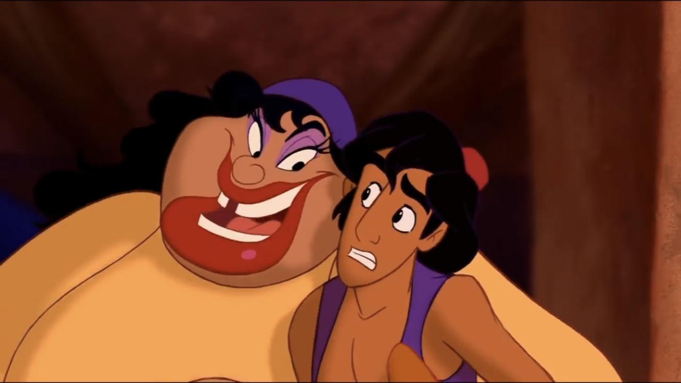 The Princess And The Cake: Still I Think He's Rather Tasty In Disney's “Aladdin”, A Random Woman Remarks That She Thinks Aladdin Is “Rather Tasty”. This Is A Reference To How She Thinks Aladdin Is An Attractive Man, And Not That She Is