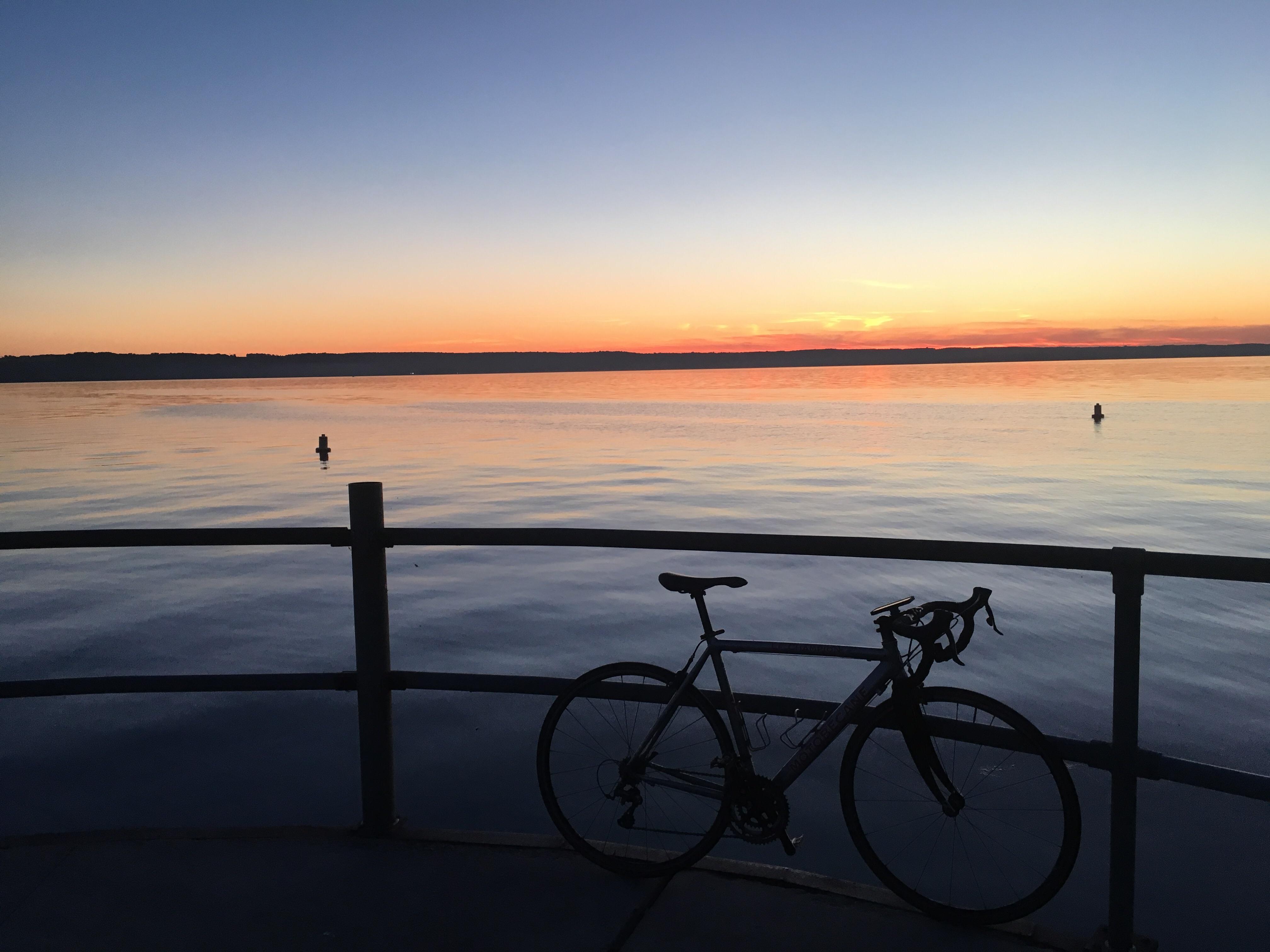Short ride around the finger lakes around sunset. r/bicycling