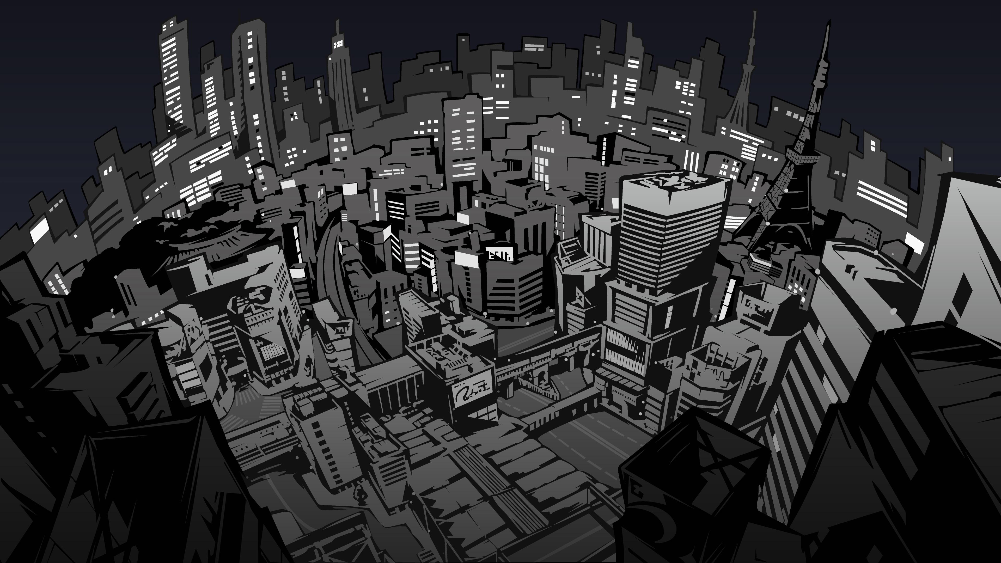 Persona 5 Nighttime Tokyo [3840x2160] r/wallpaper