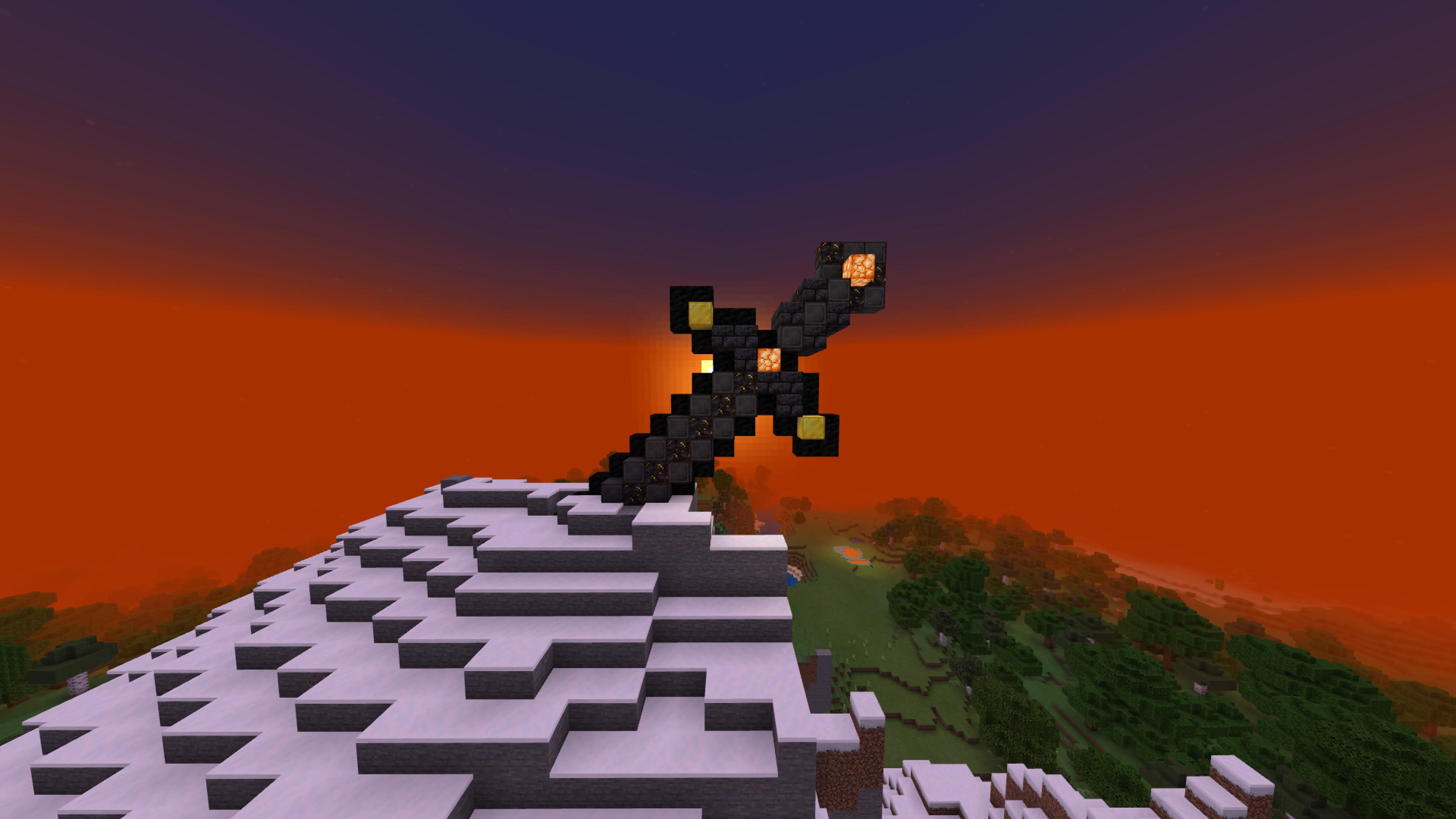 Cool sword i made in bedrock Minecraft