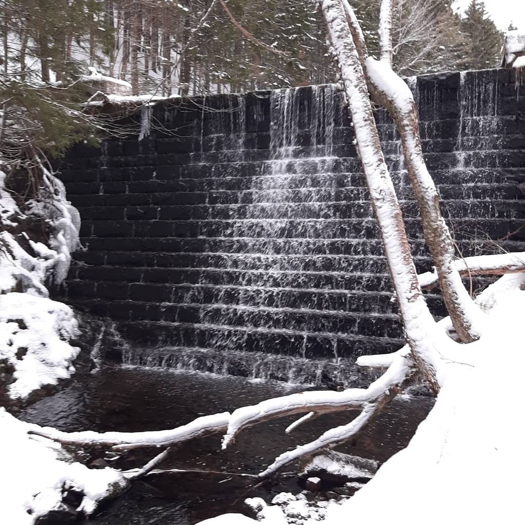The Old Parrsboro Dam in Parrsboro, Nova Scotia, Canada. No shortage