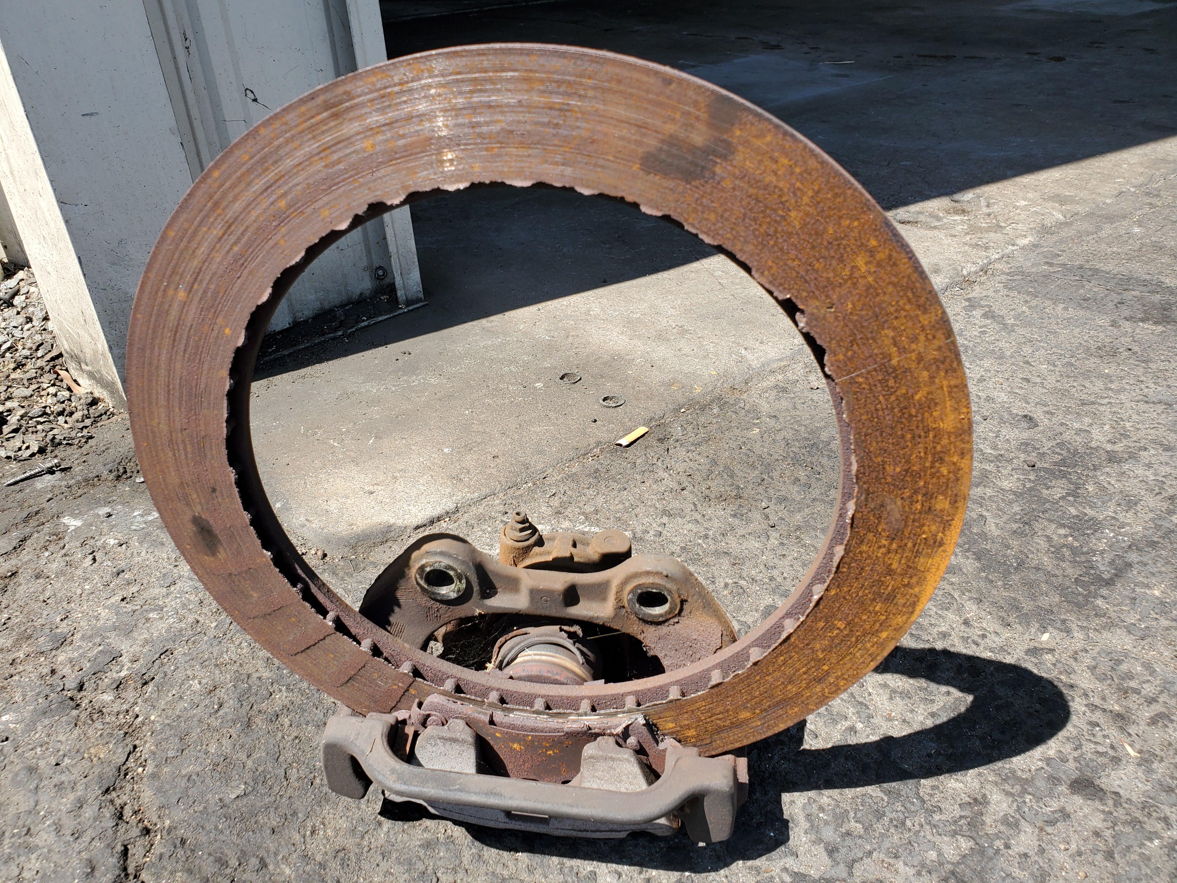 Customer Complained about brake issues, this is what was left from the