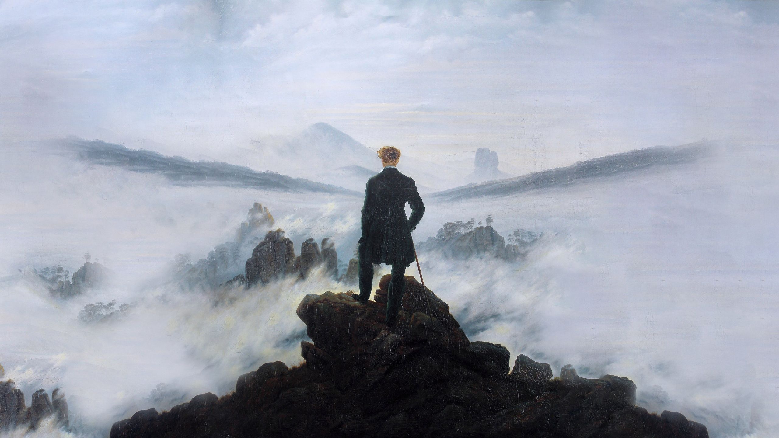 Wanderer Above the Sea of Fog [2560x1440] wallpaper