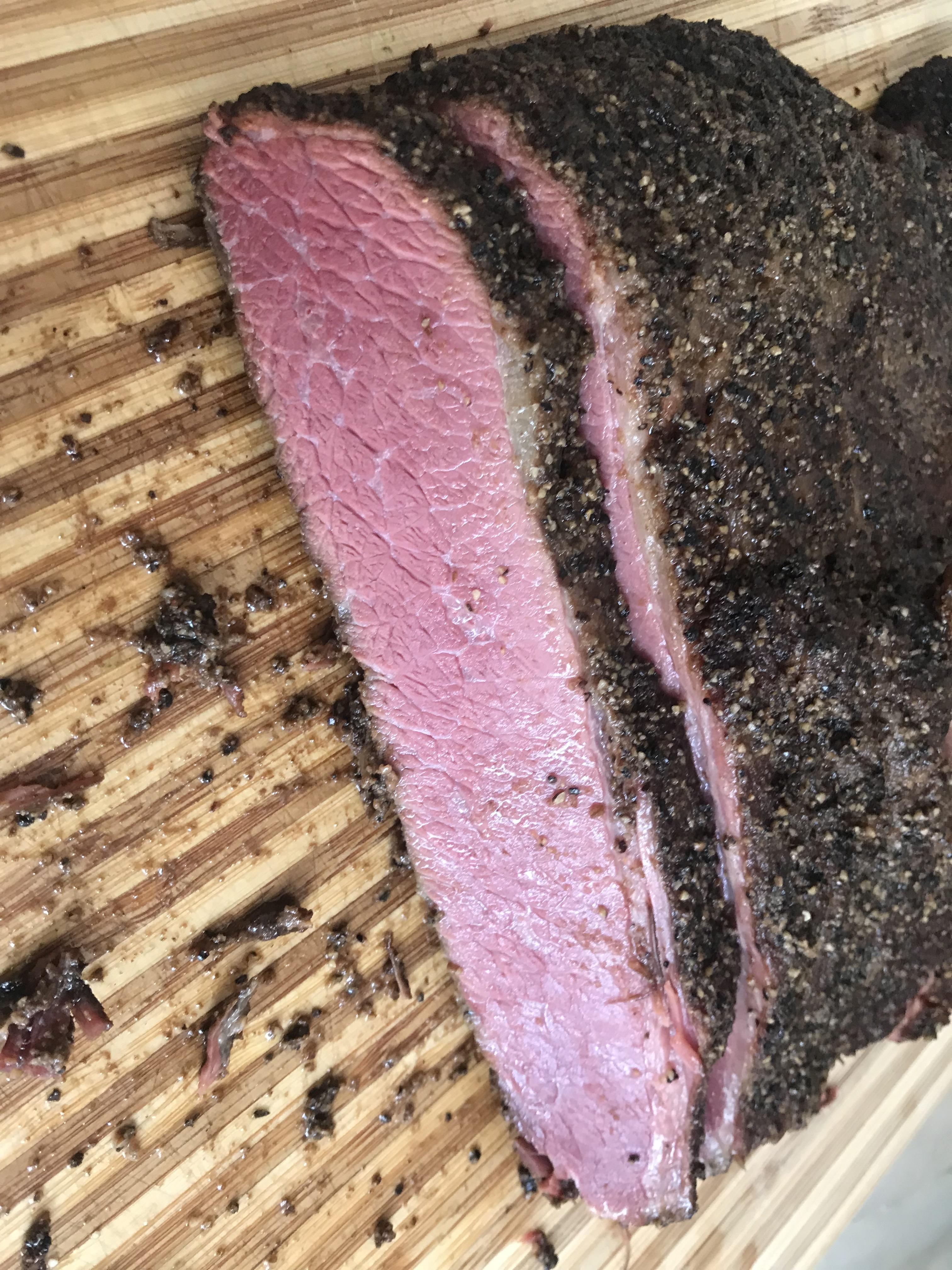 Pastrami, 7 hours smoked 225, 40 hours sous vide 150 r/sousvide