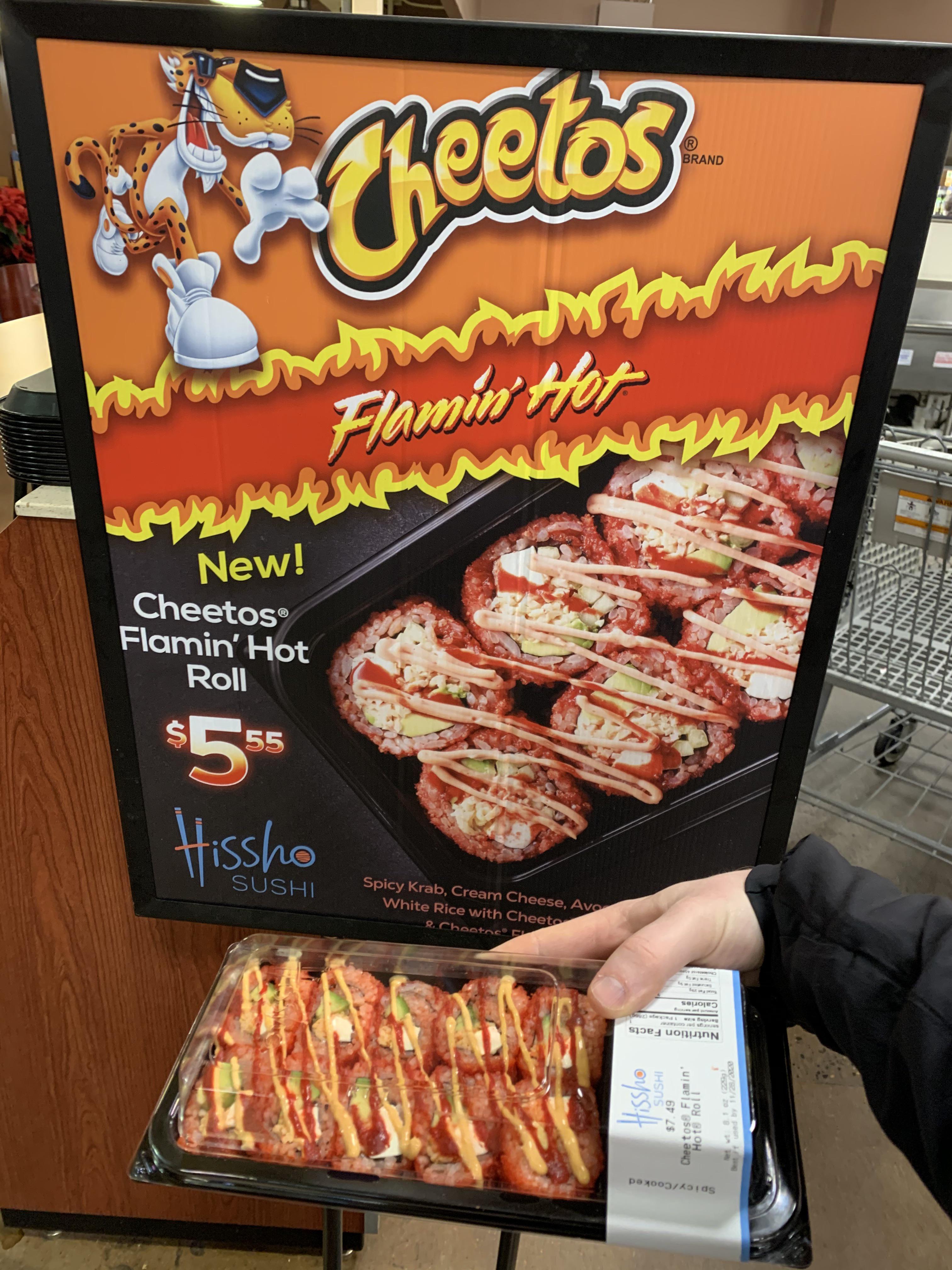 This flamin hot Cheeto flavored sushi pics