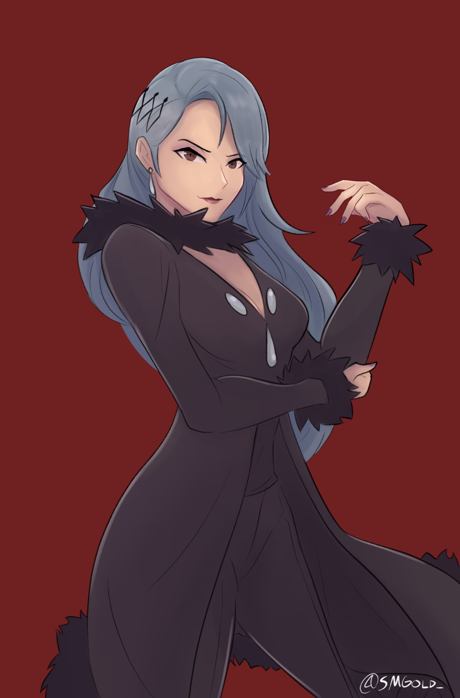 Sae Niijima as Cynthia from Pokemon [art by SMGold_] Persona5