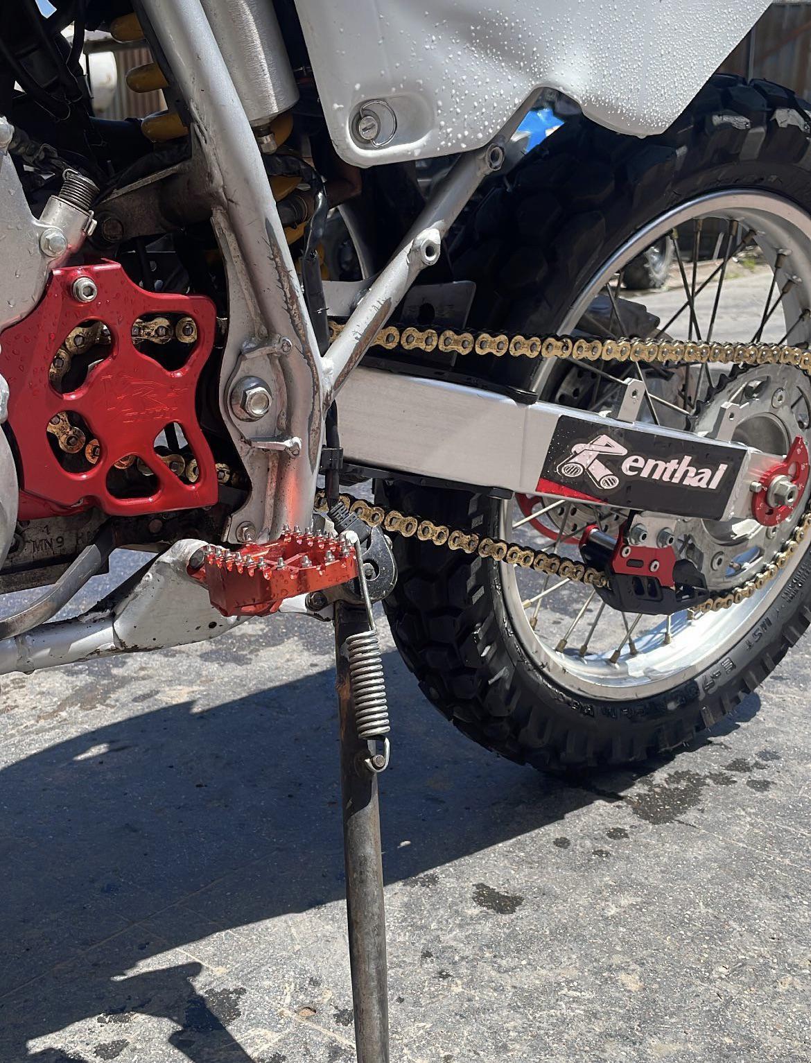 I’ve got my drive completed. Next move is the skid plate. r/XR650L