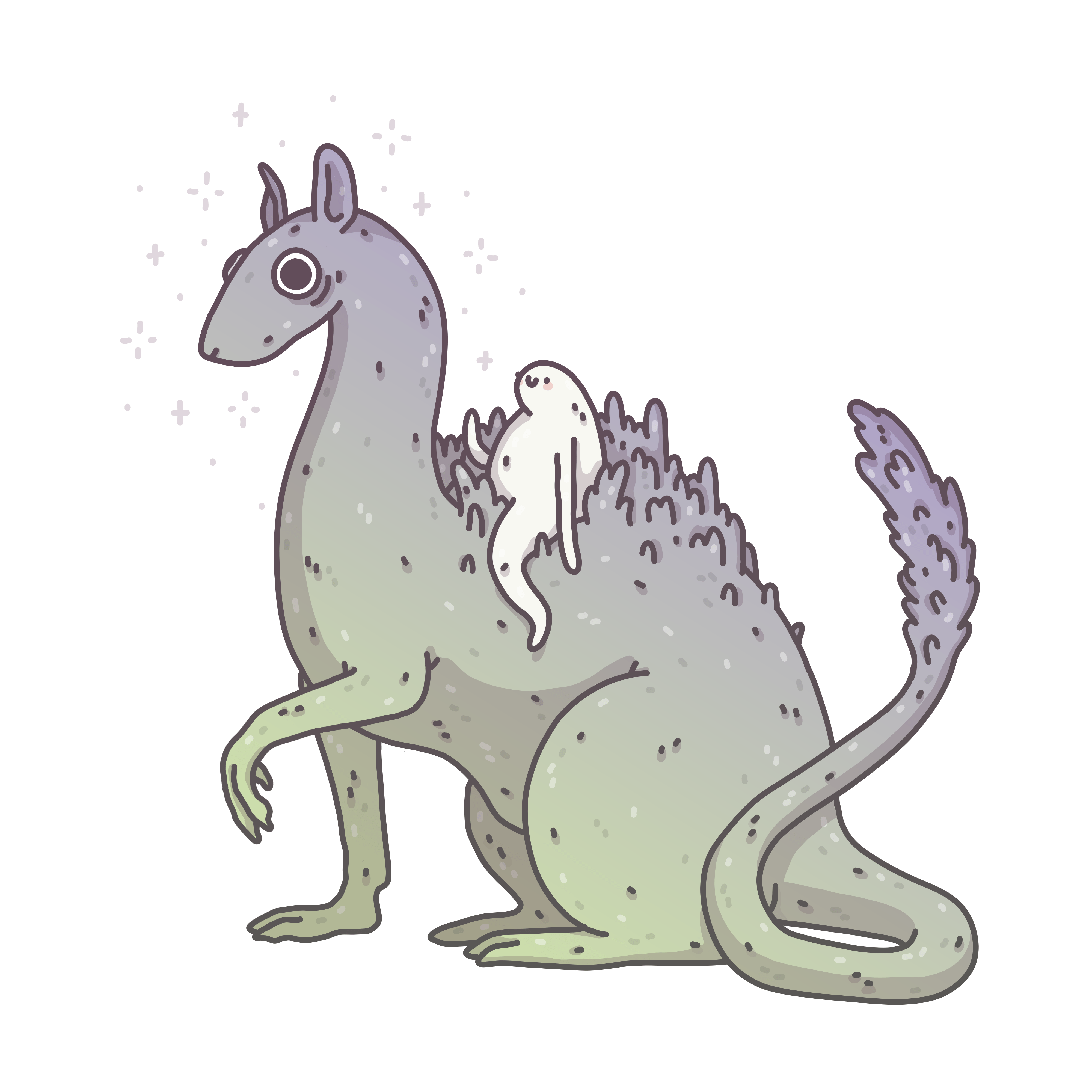 A cute dragon and his marshmallow companion r/ImaginaryDragons