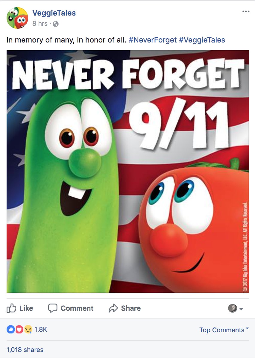 Veggietales remembers 9/11 dankchristianmemes