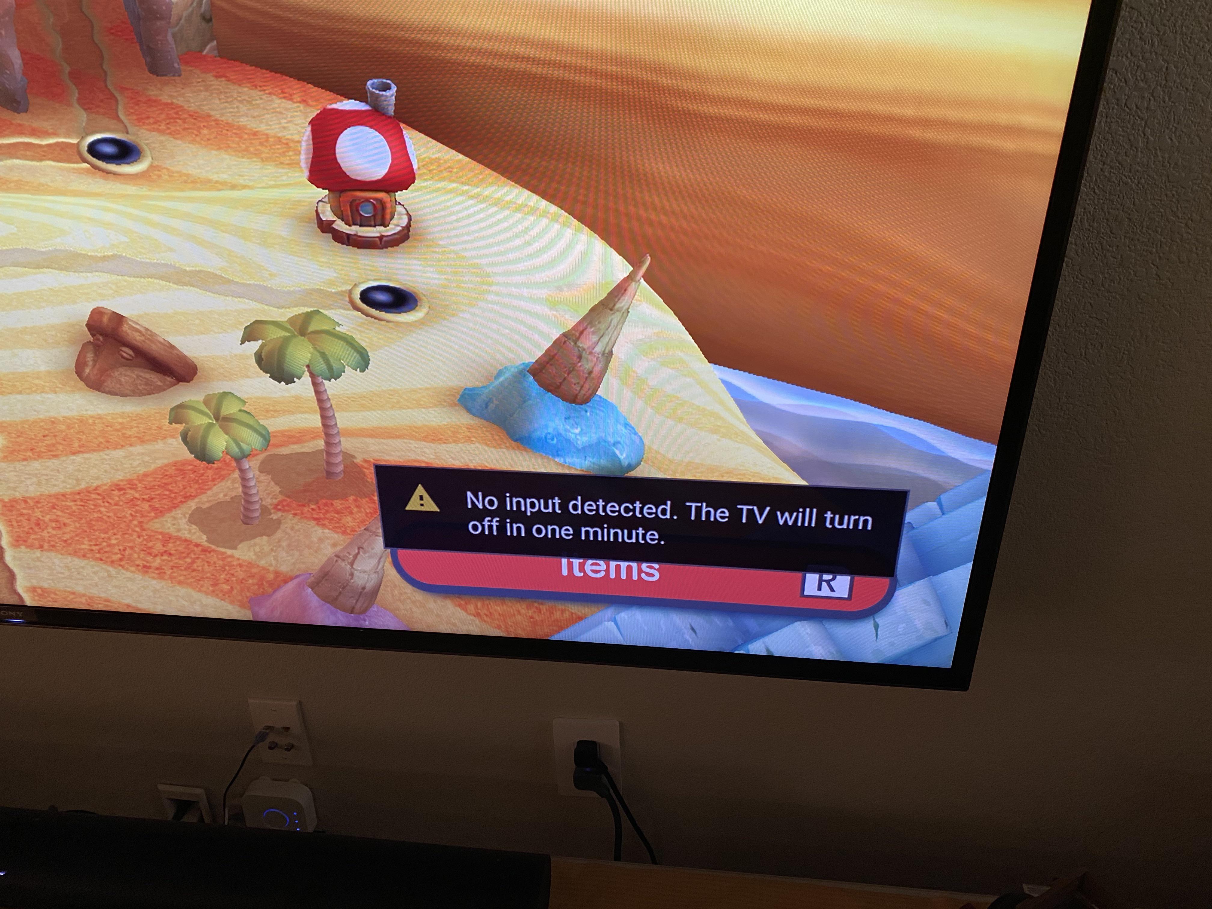 No input detected. TV will turn off in 1 minute. r/bravia