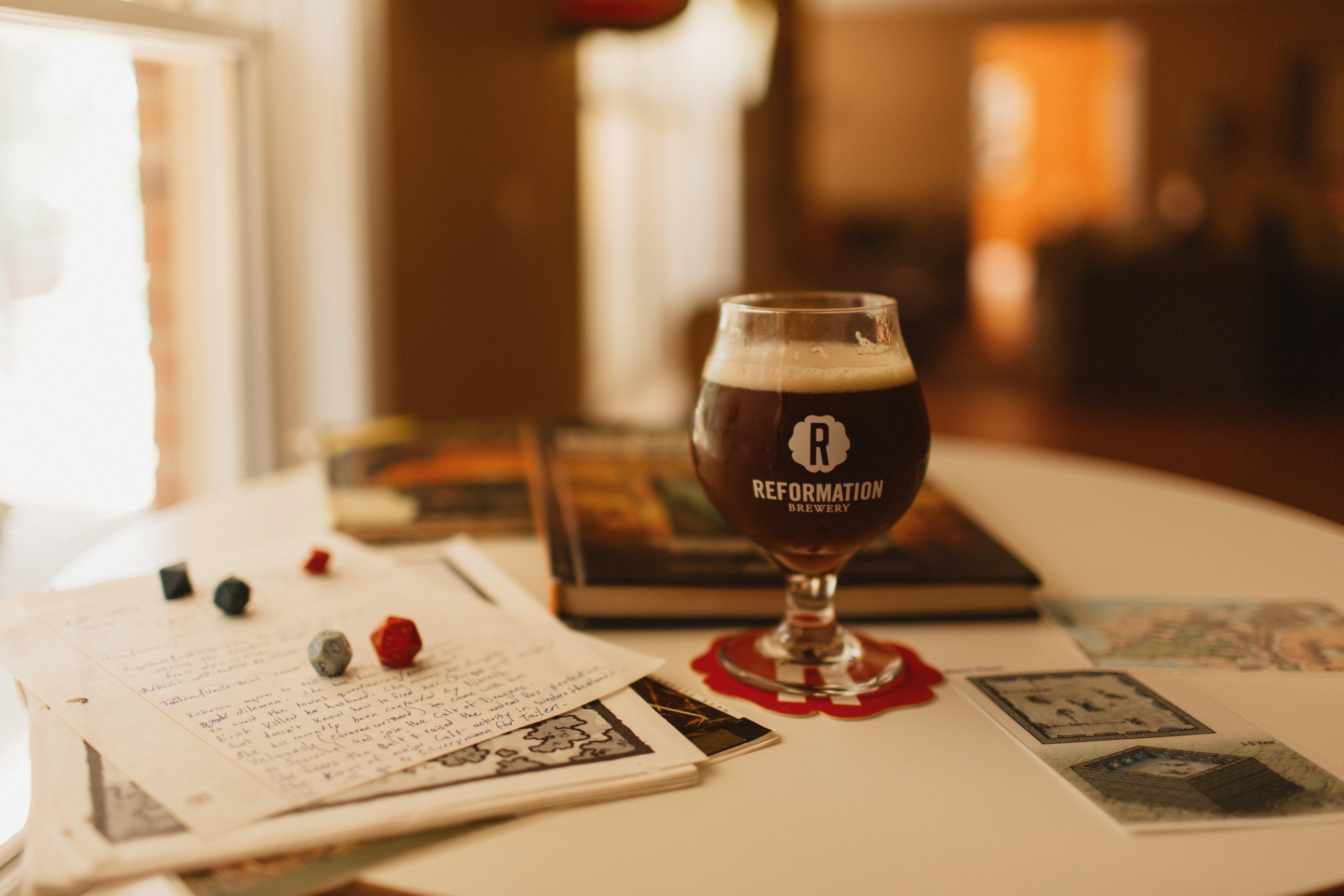 For the Geeky Beer Lovers D&D Night at Reformation Brewery on Monday