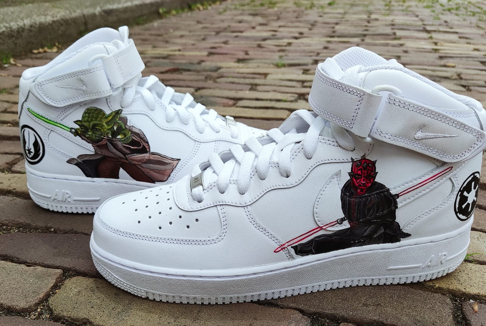 My mom painted my shoes for me! r/StarWars