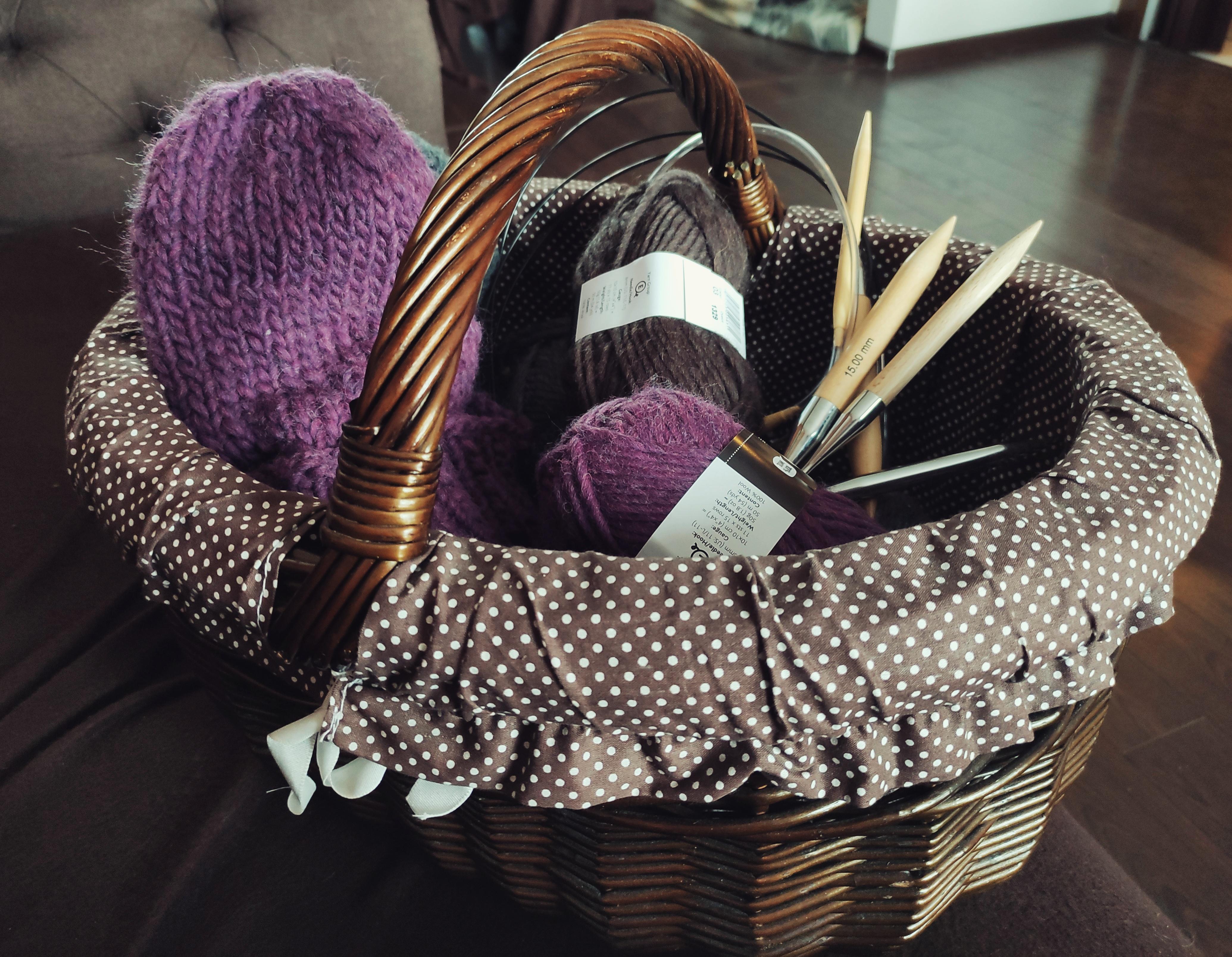 I have established a knitting basket, and henceforth in my thirties