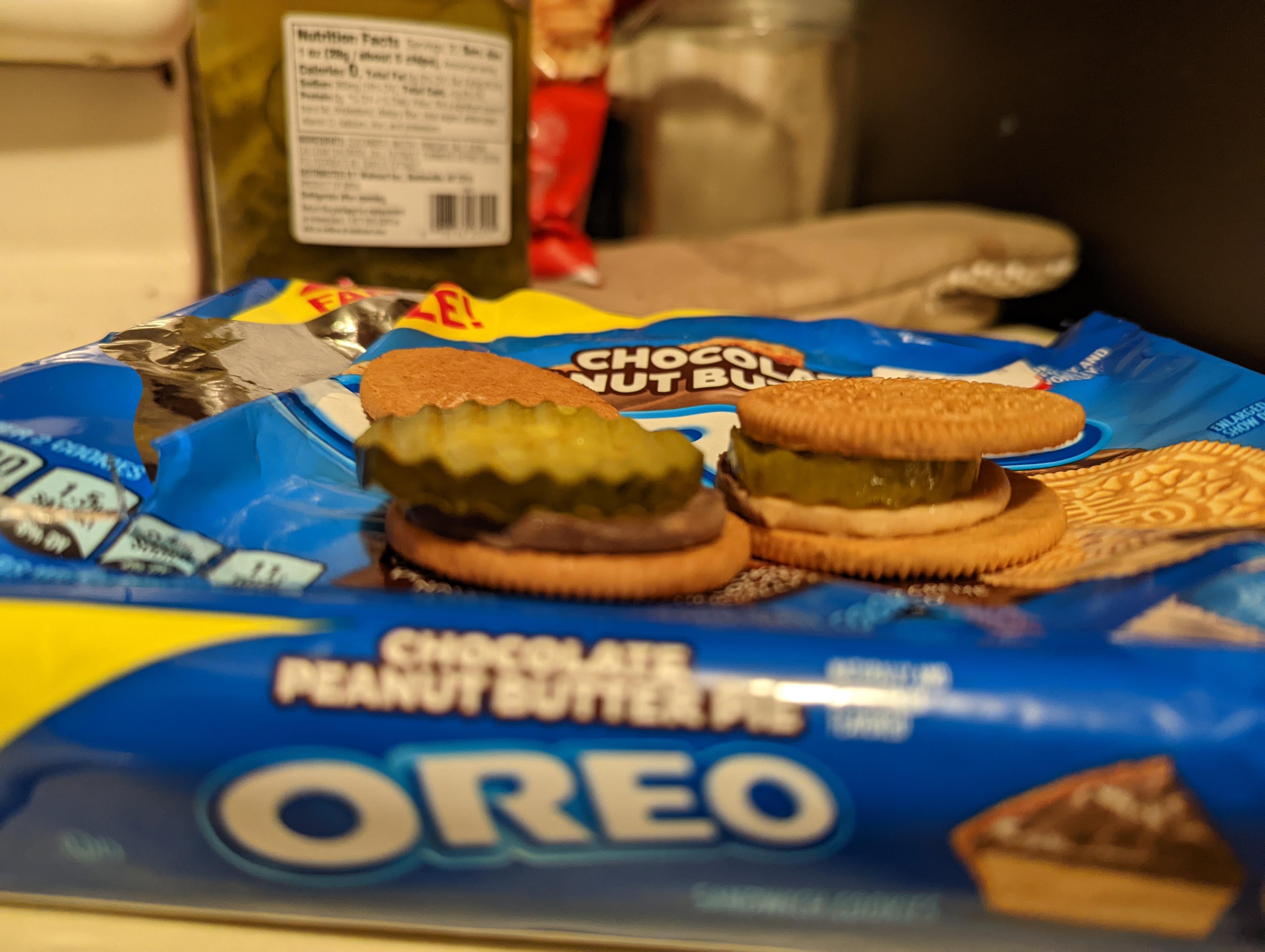 Pickle peanut butter chocolate oreo r/shittyfoodporn